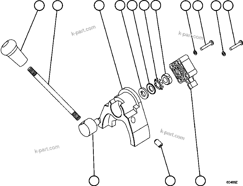 Komatsu parts book diagram for AFE73-B 980E-4 S/N A40031 - A40032 ANTAMINA: RETARDER LEVER ASSEMBLY         58F-06-03940