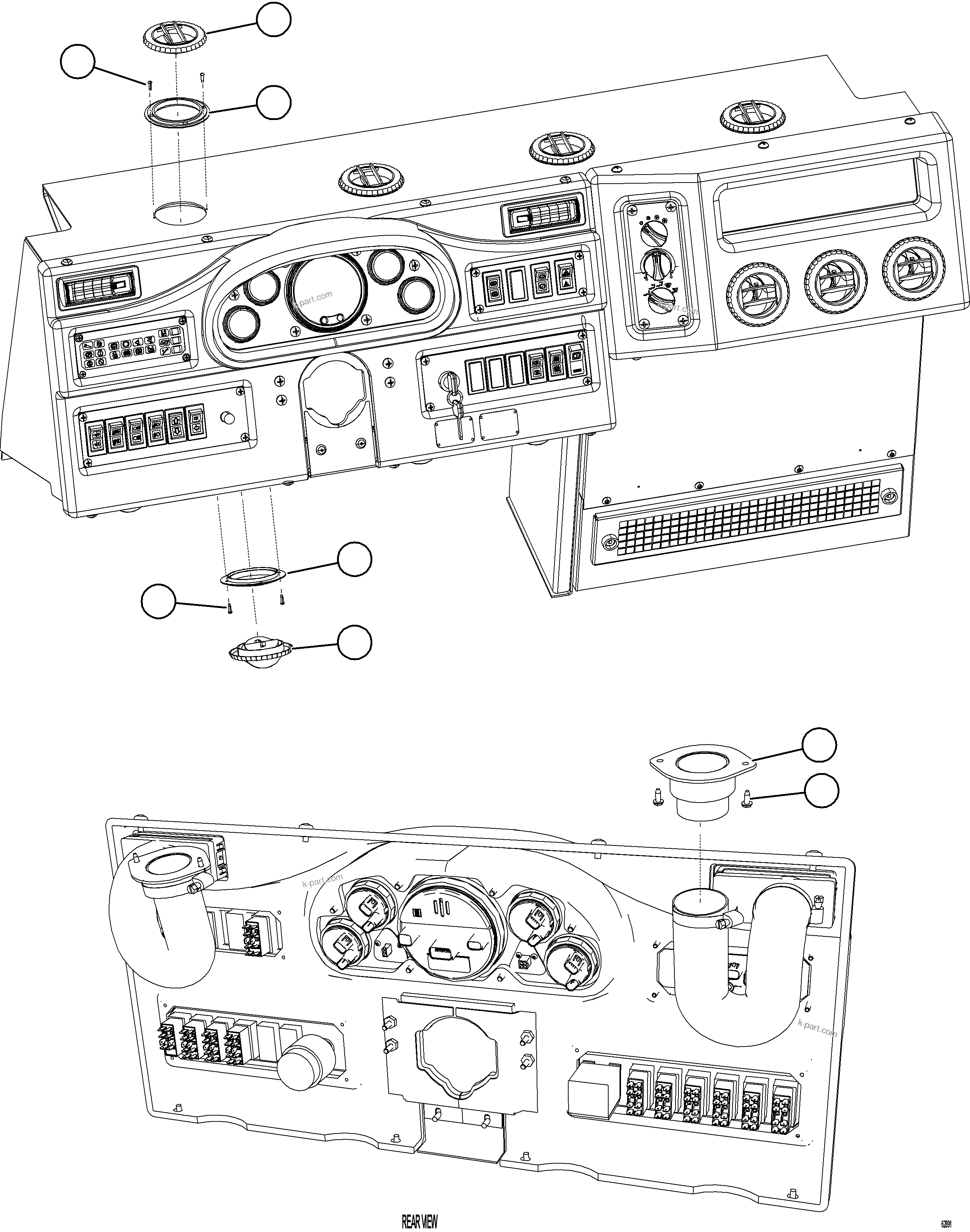 Komatsu parts book diagram for AFE73-B 980E-4 S/N A40031 - A40032 ANTAMINA: HVAC VENTS