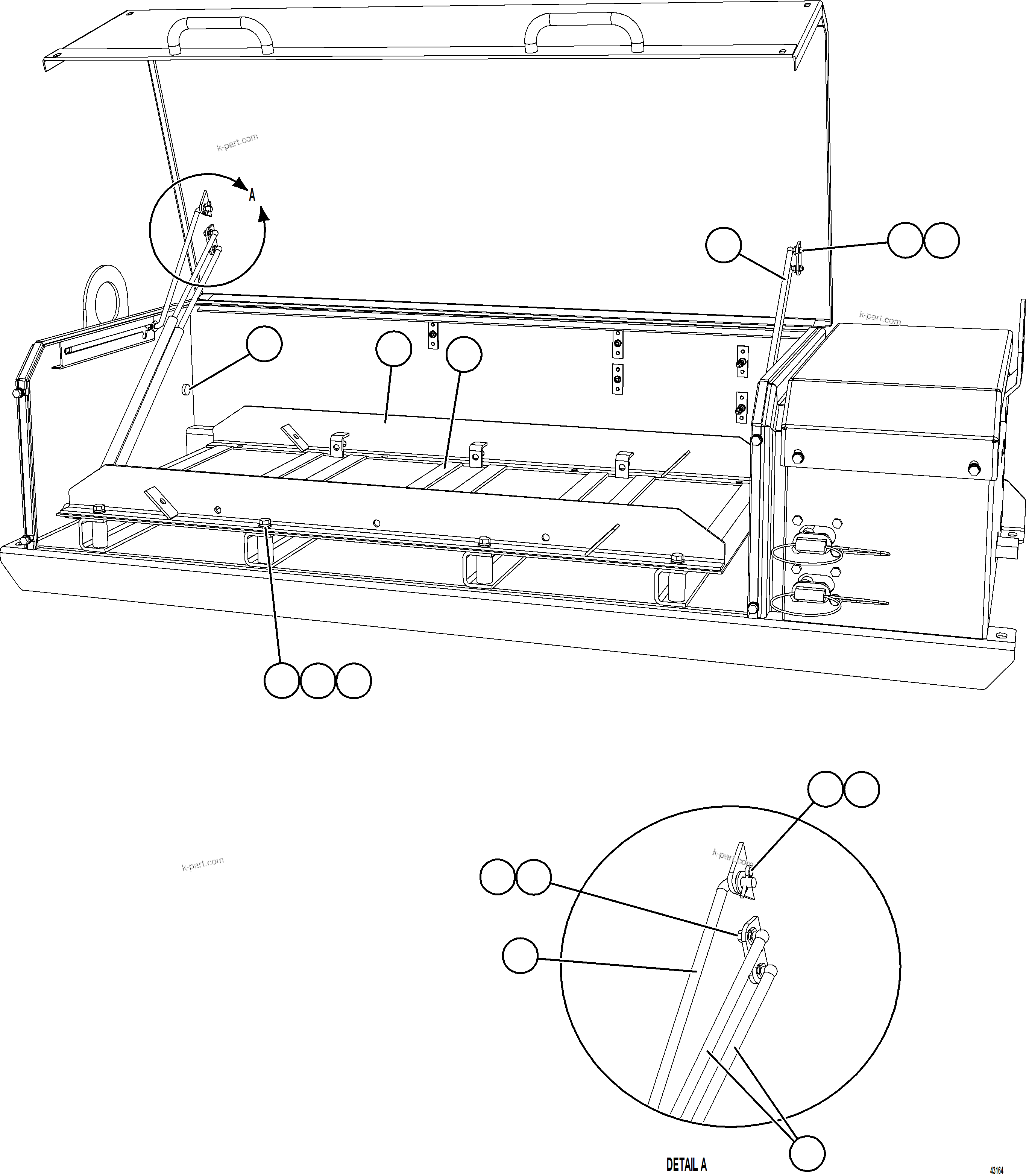 Komatsu parts book diagram for AFE73-B 980E-4 S/N A40031 - A40032 ANTAMINA: BATTERY BOX    2/6