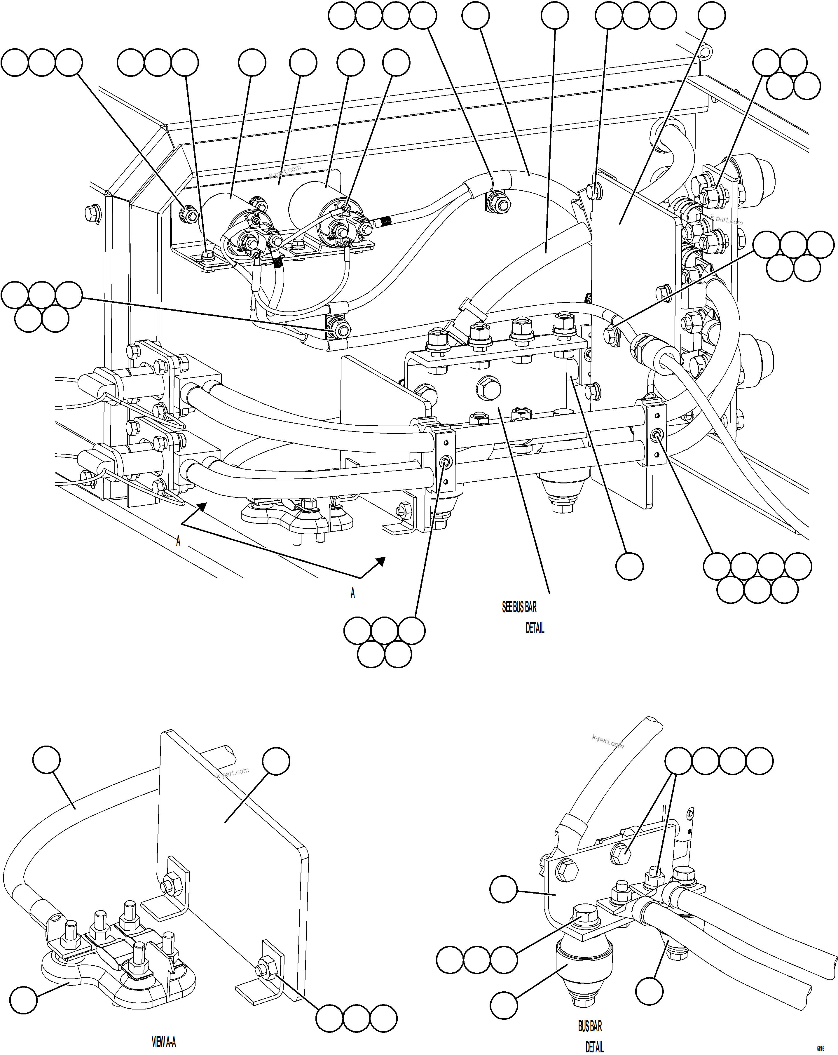 Komatsu parts book diagram for AFE73-B 980E-4 S/N A40031 - A40032 ANTAMINA: BATTERY BOX    5/6