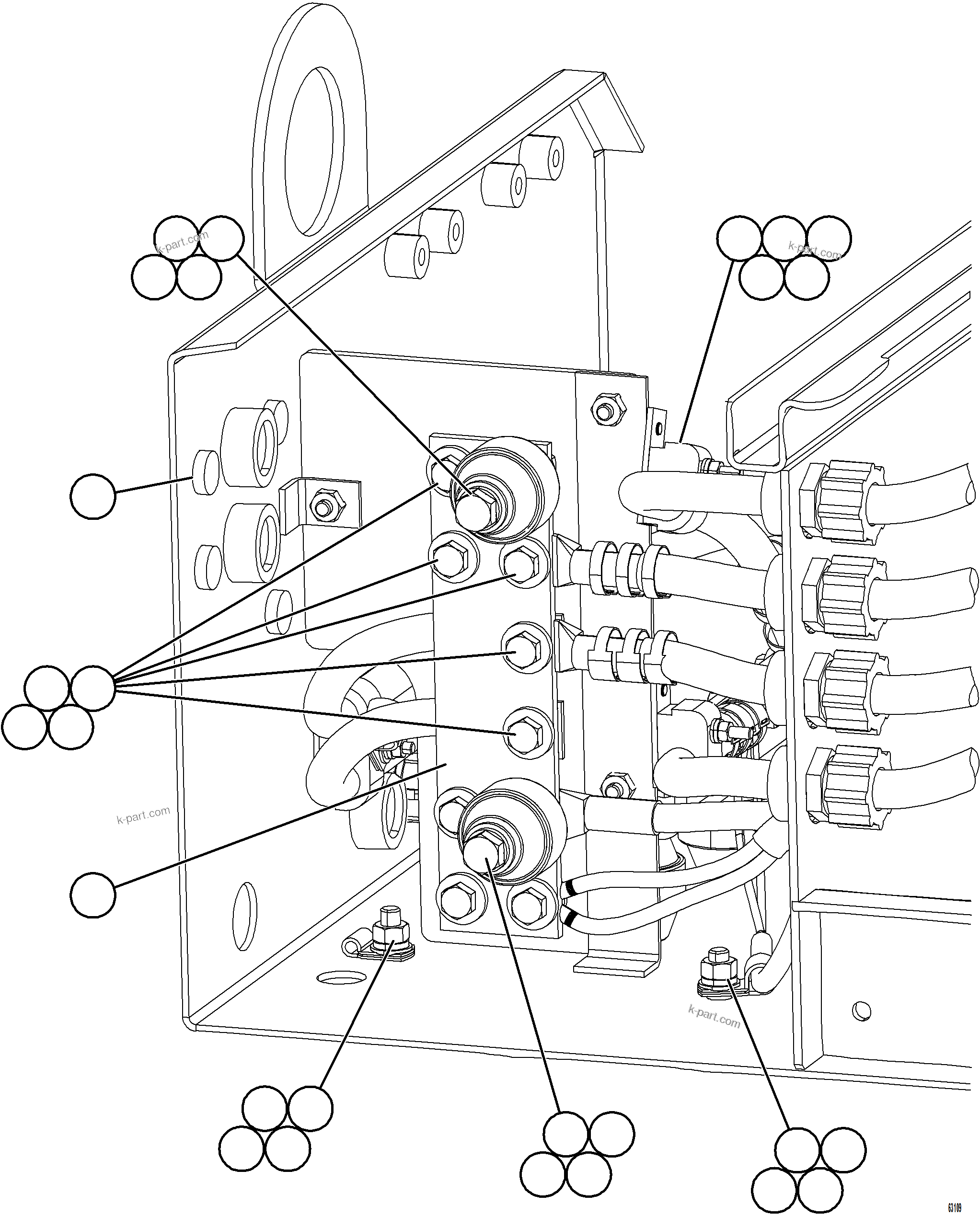 Komatsu parts book diagram for AFE73-B 980E-4 S/N A40031 - A40032 ANTAMINA: BATTERY BOX    6/6