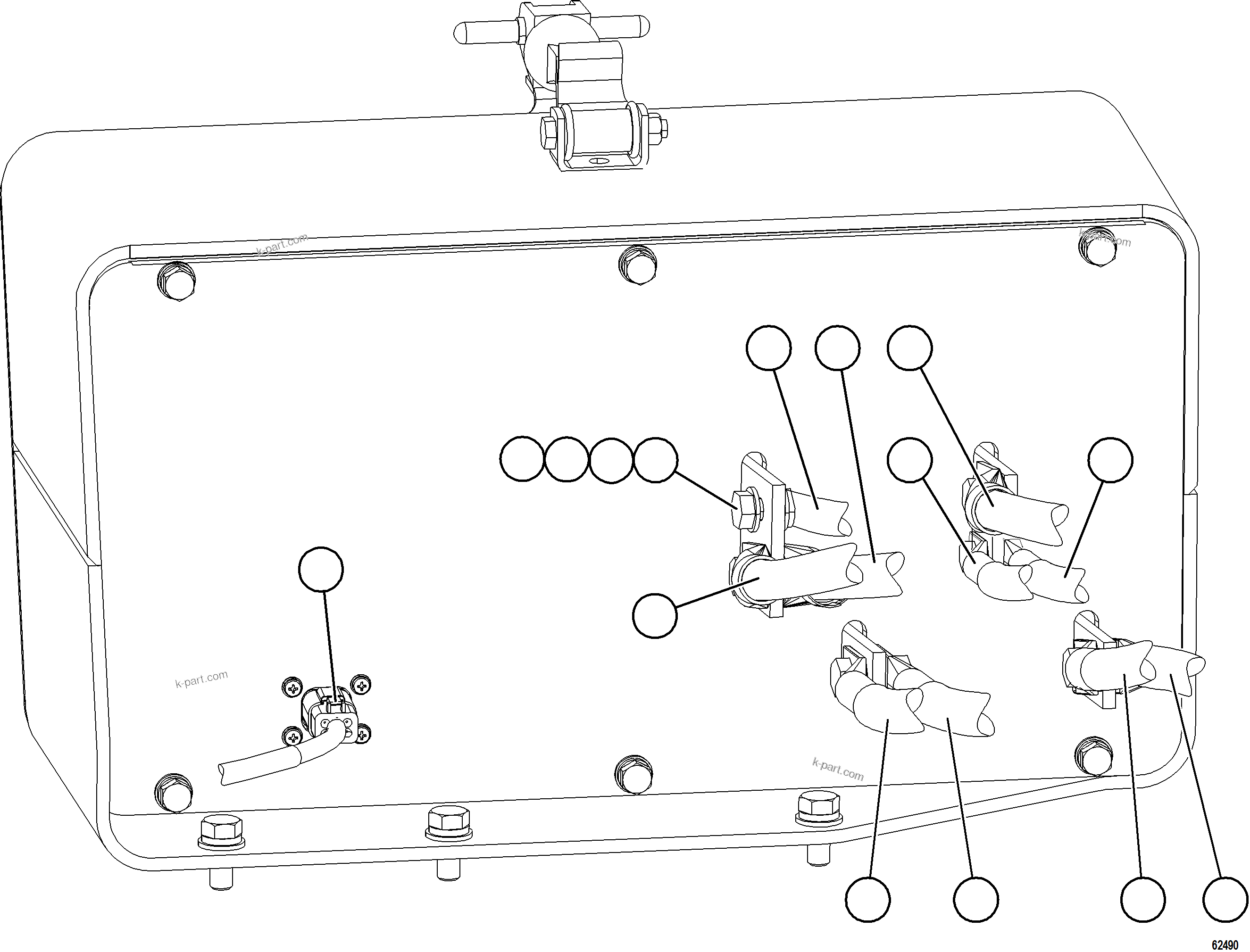 Komatsu parts book diagram for AFE73-B 980E-4 S/N A40031 - A40032 ANTAMINA: ISOLATION BOX WIRING   2/2