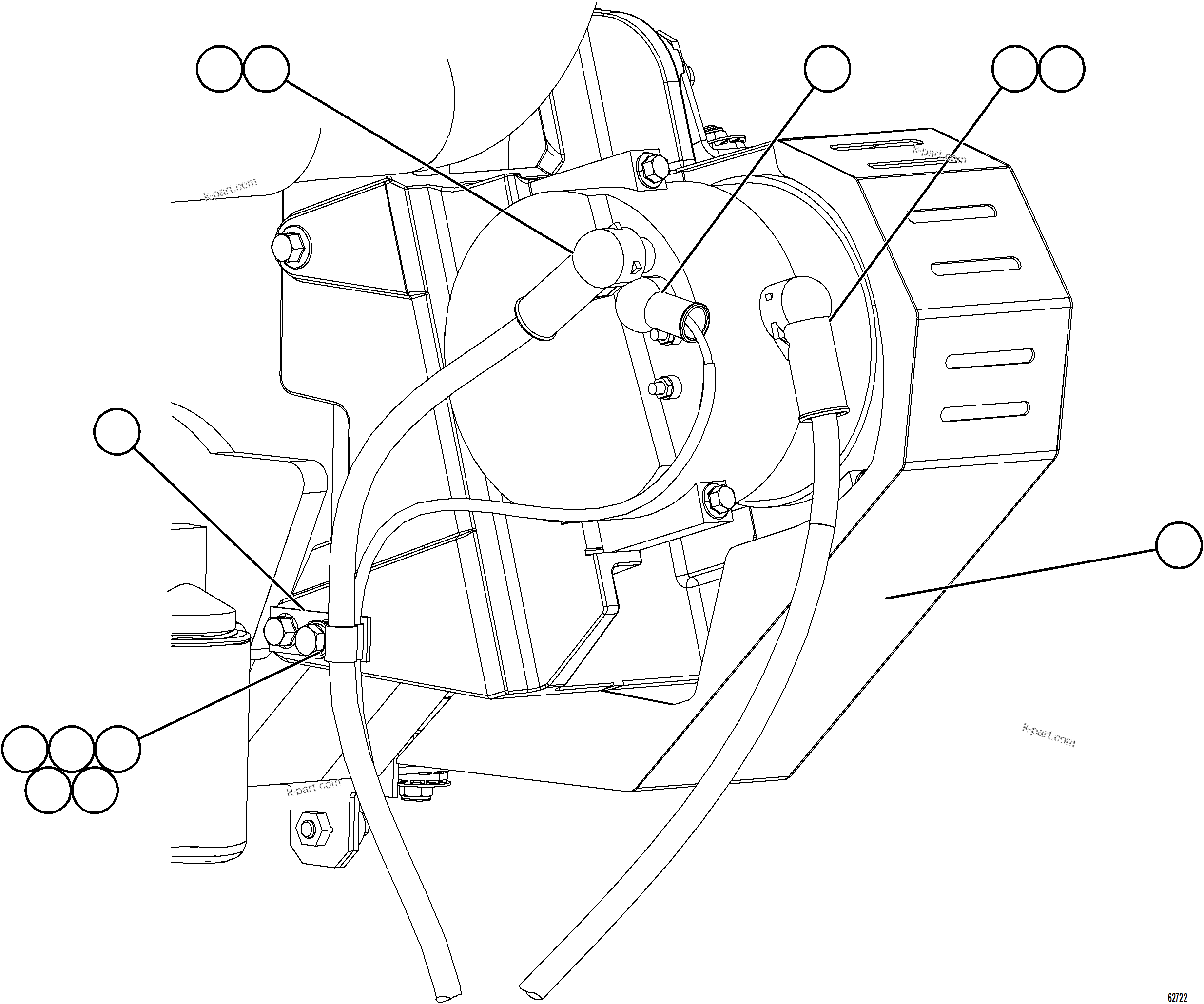 Komatsu parts book diagram for AFE73-B 980E-4 S/N A40031 - A40032 ANTAMINA: STARTING SYSTEM WIRING    4/4
