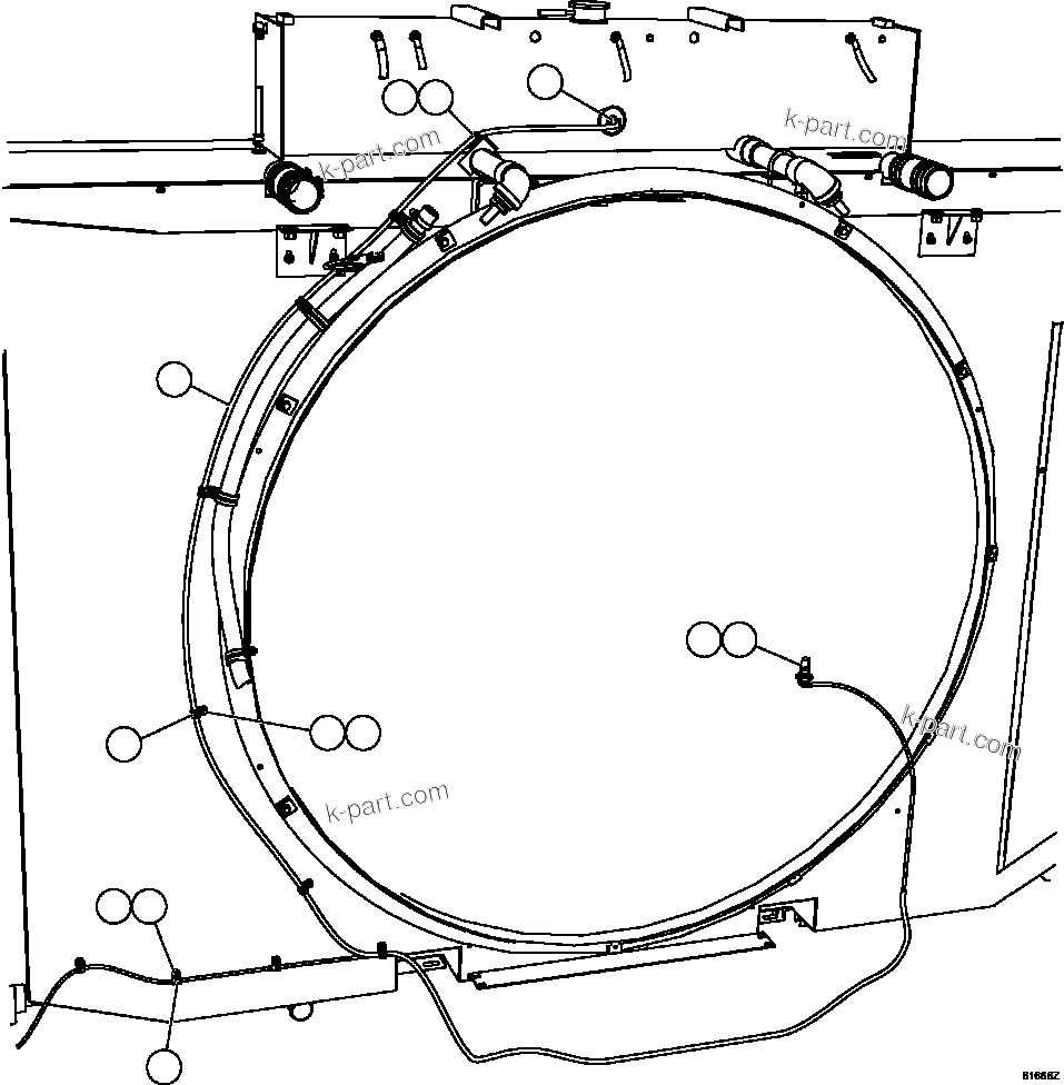 Komatsu parts book diagram for AFE73-B 980E-4 S/N A40031 - A40032 ANTAMINA: COOLING SYSTEM WIRING