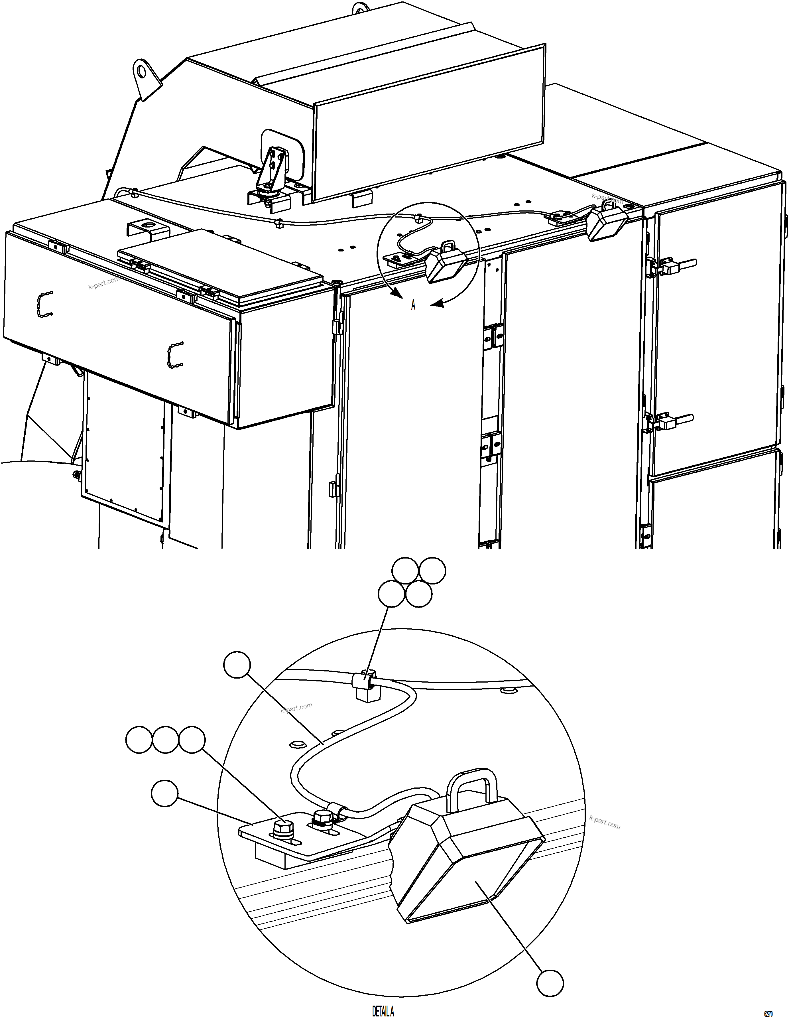 Komatsu parts book diagram for AFE73-B 980E-4 S/N A40031 - A40032 ANTAMINA: CONTROL CABINET SERVICE LIGHTS