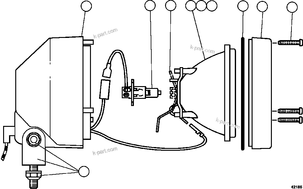 Komatsu parts book diagram for AFE73-B 980E-4 S/N A40031 - A40032 ANTAMINA: LIGHT ASSEMBLY (FLOOD LIGHTS)
