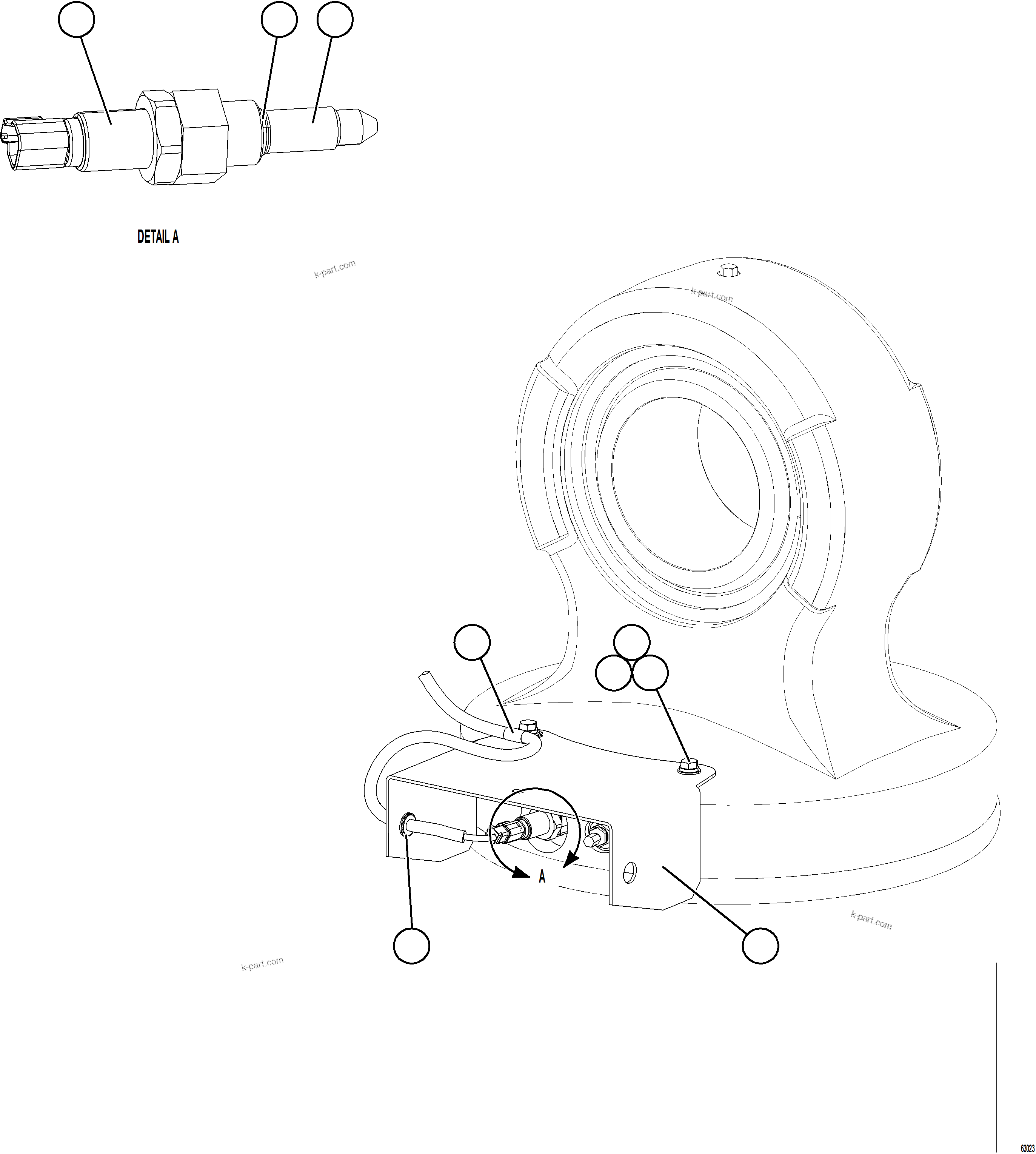 Komatsu parts book diagram for AFE73-B 980E-4 S/N A40031 - A40032 ANTAMINA: PAYLOAD METER SENSORS - REAR SUSPENSIONS