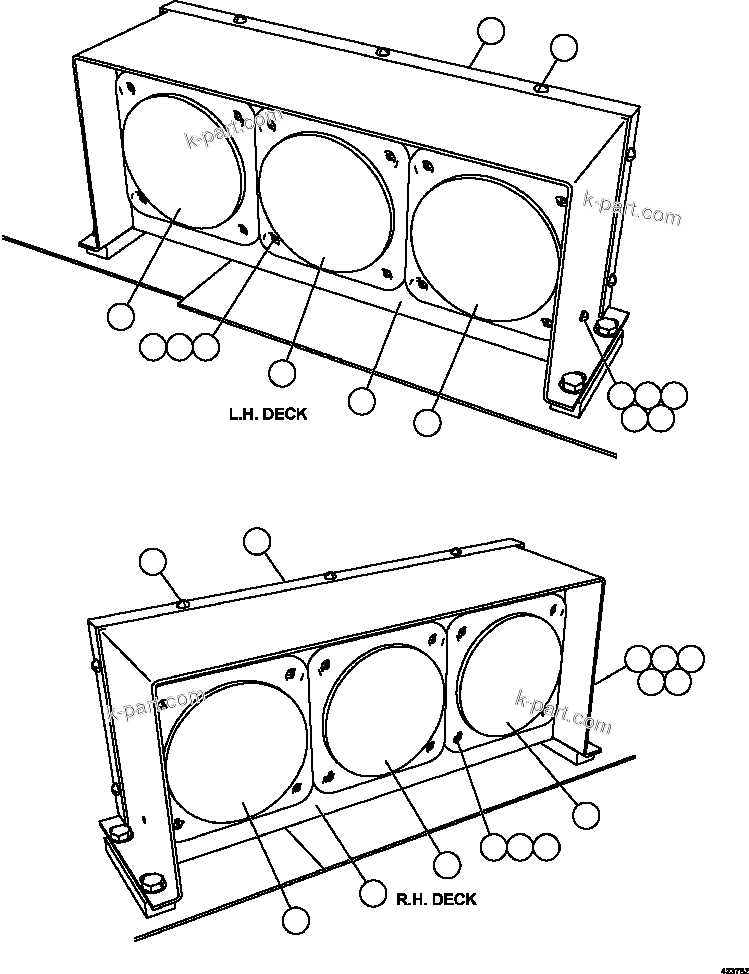 Komatsu parts book diagram for AFE73-B 980E-4 S/N A40031 - A40032 ANTAMINA: PAYLOAD METER INDICATOR LIGHTS