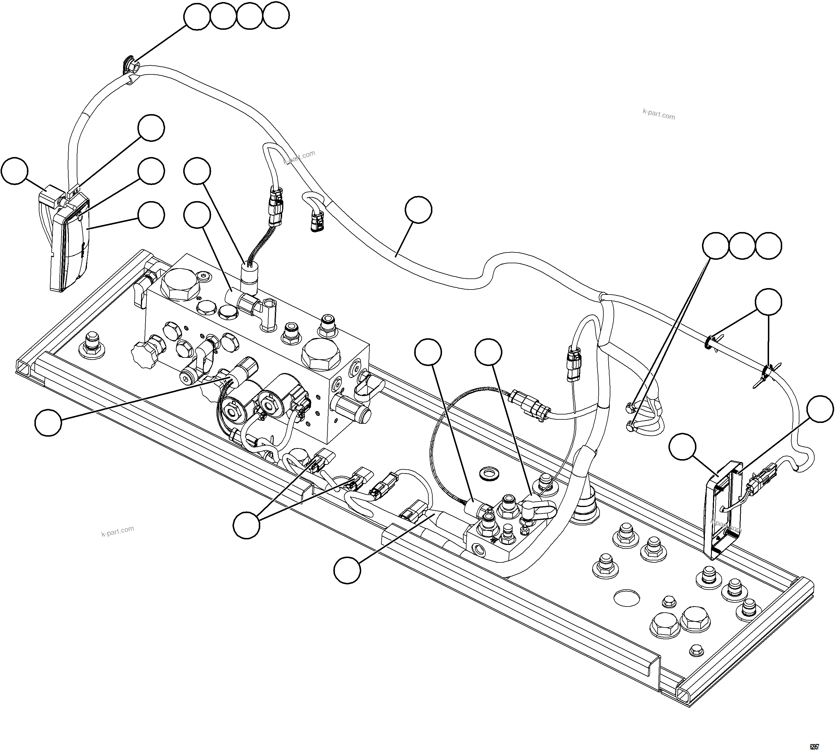 Komatsu parts book diagram for AFE73-B 980E-4 S/N A40031 - A40032 ANTAMINA: HYDRAULIC BRAKE CABINET INTERNAL WIRING