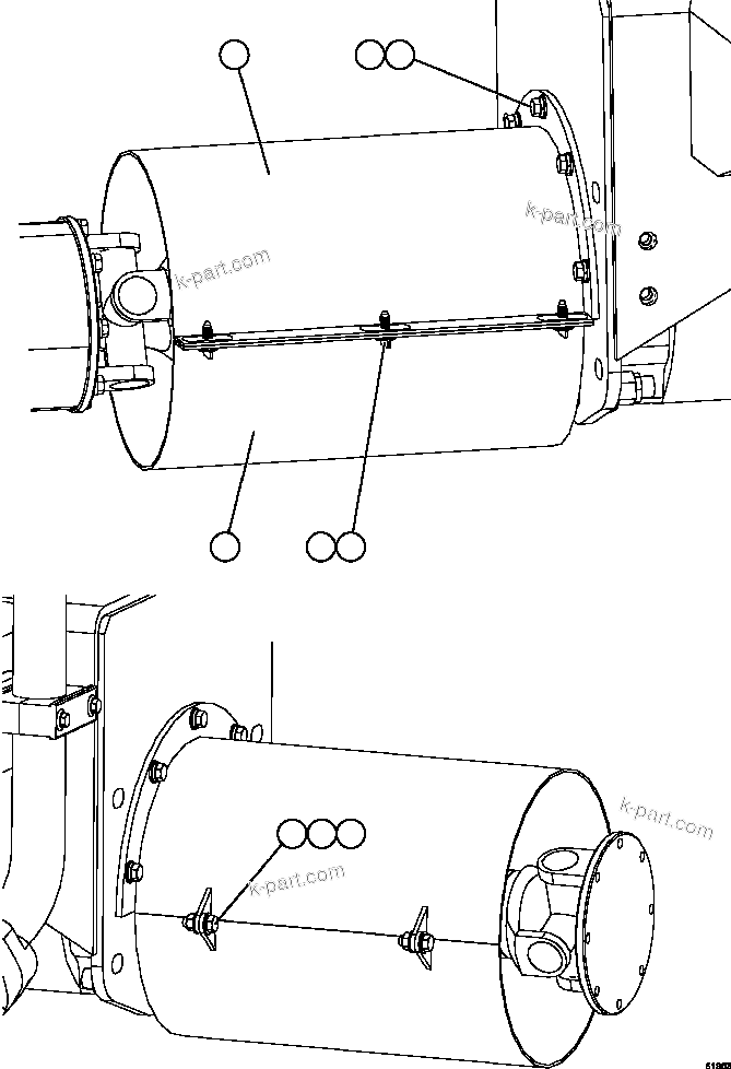 Komatsu parts book diagram for AFE73-B 980E-4 S/N A40031 - A40032 ANTAMINA: DRIVESHAFT GUARD