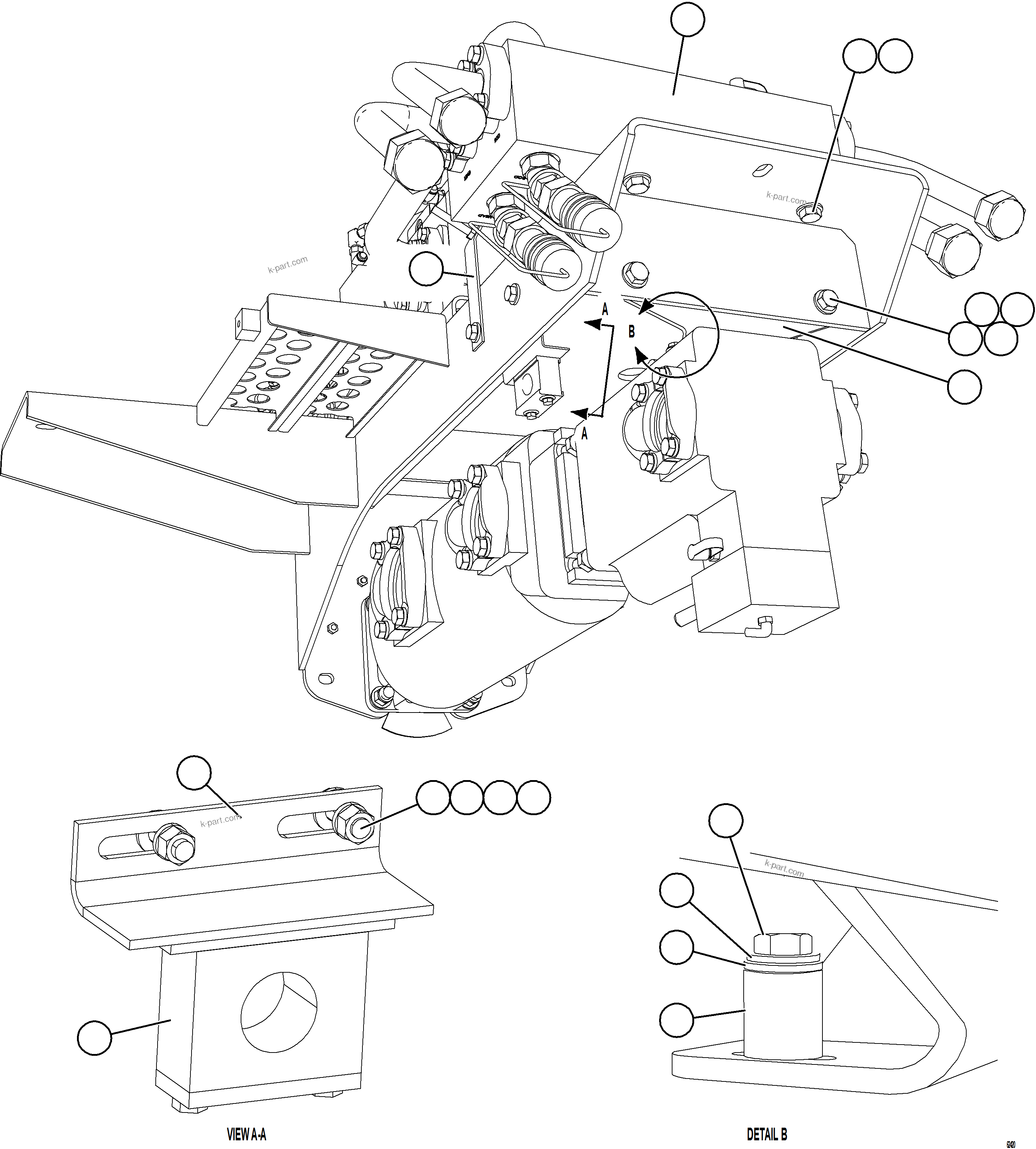 Komatsu parts book diagram for AFE73-B 980E-4 S/N A40031 - A40032 ANTAMINA: PUMP MODULE    3/3