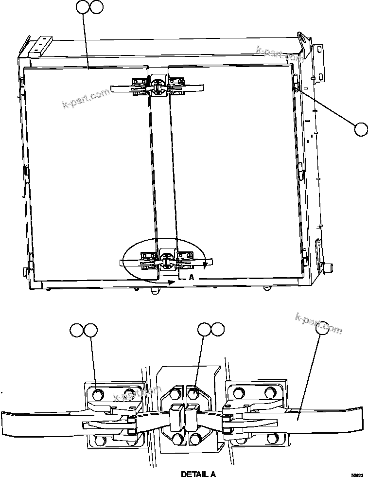 Komatsu parts book diagram for AFE73-B 980E-4 S/N A40031 - A40032 ANTAMINA: HYDRAULIC CABINET ASSEMBLY
