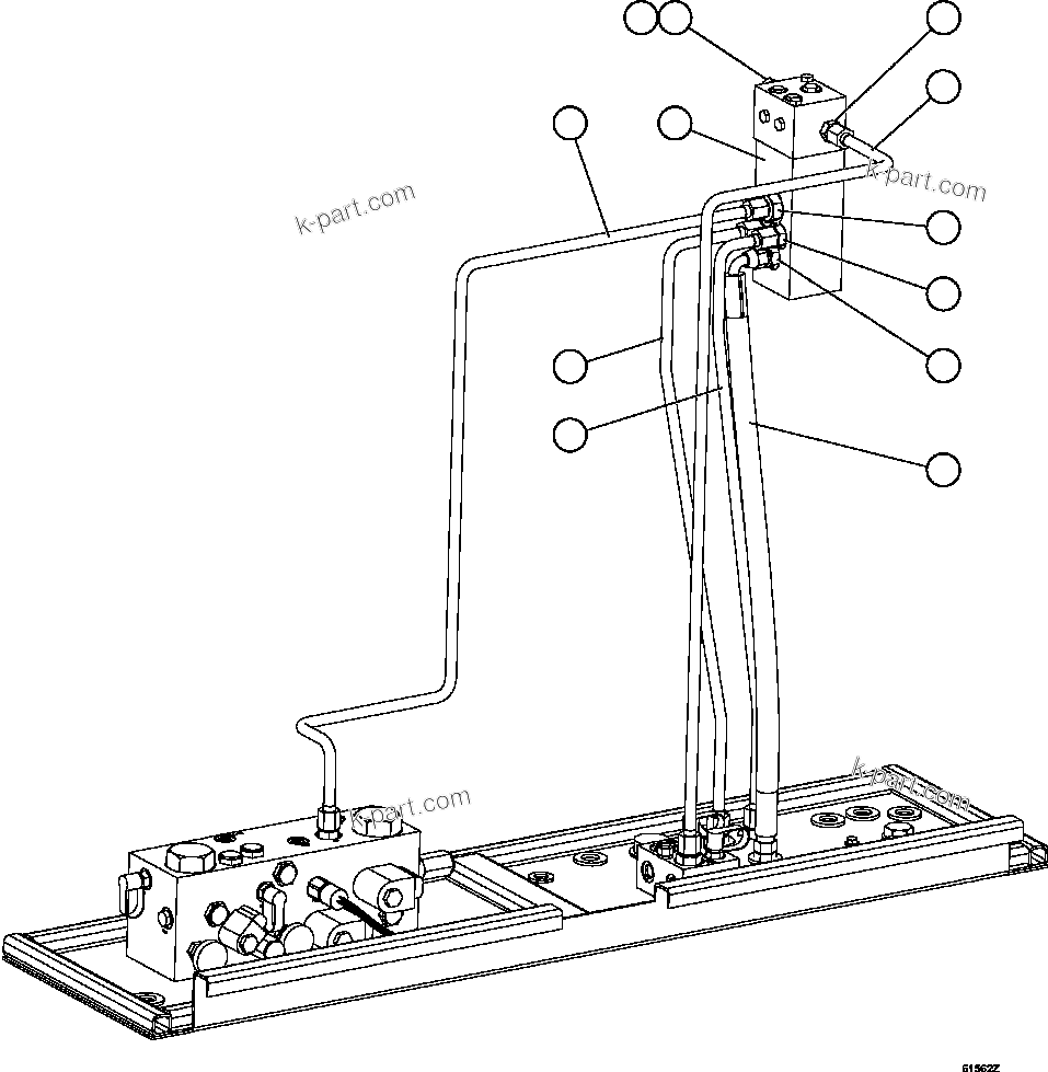 Komatsu parts book diagram for AFE73-B 980E-4 S/N A40031 - A40032 ANTAMINA: DUAL RELAY VALVE PIPING