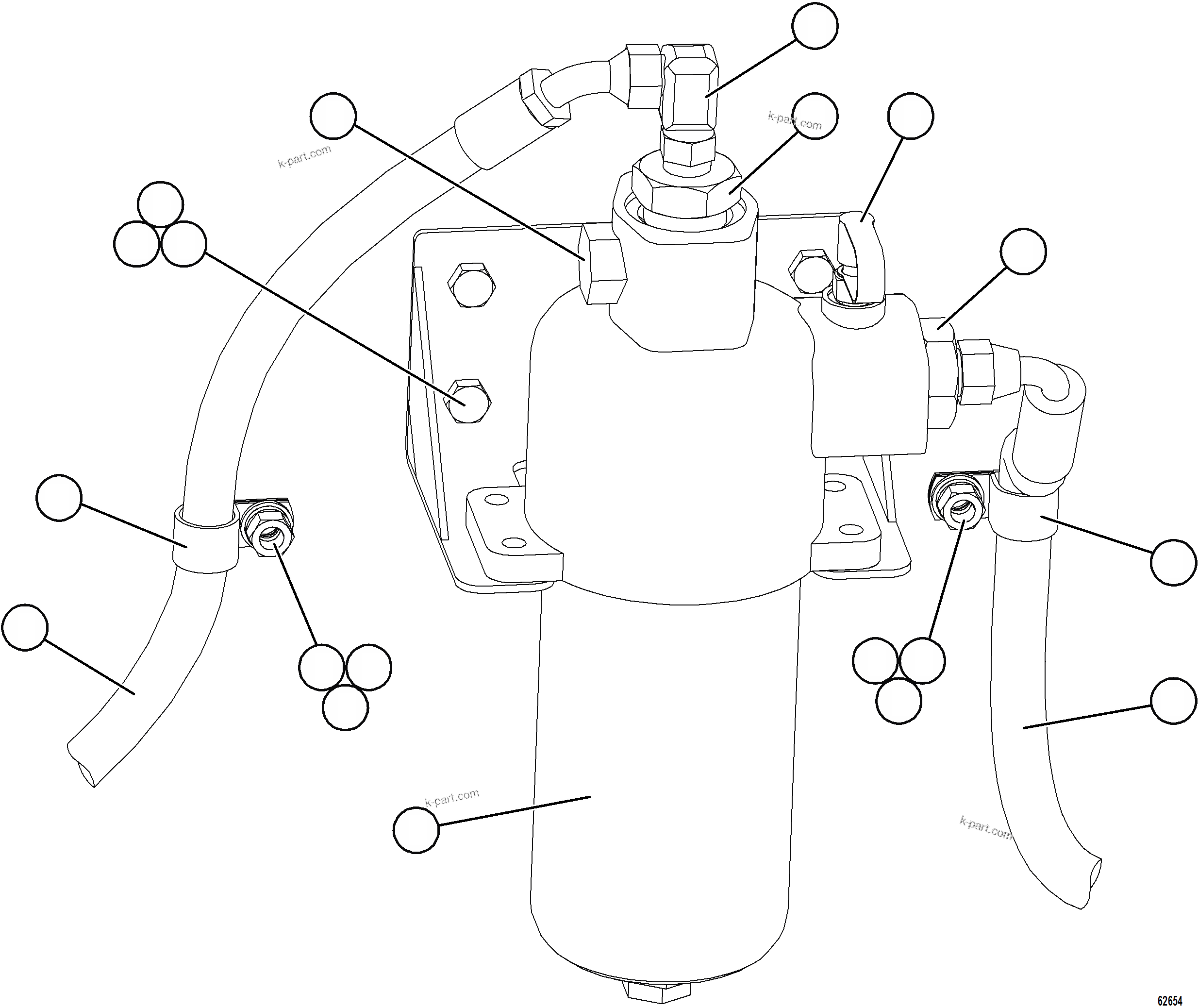 Komatsu parts book diagram for AFE73-B 980E-4 S/N A40031 - A40032 ANTAMINA: BRAKE HYDRAULIC FILTER INSTALLATION