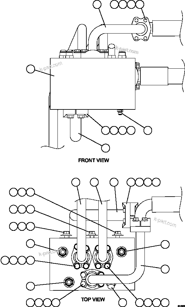 Komatsu parts book diagram for AFE73-B 980E-4 S/N A40031 - A40032 ANTAMINA: FLOW AMPLIFIER VALVE PIPING & INSTALLATION