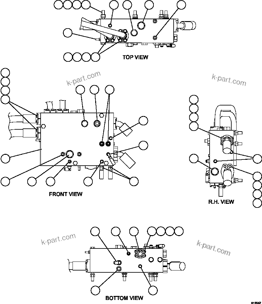Komatsu parts book diagram for AFE73-B 980E-4 S/N A40031 - A40032 ANTAMINA: BLEED DOWN MANIFOLD PIPING & INSTALLATION