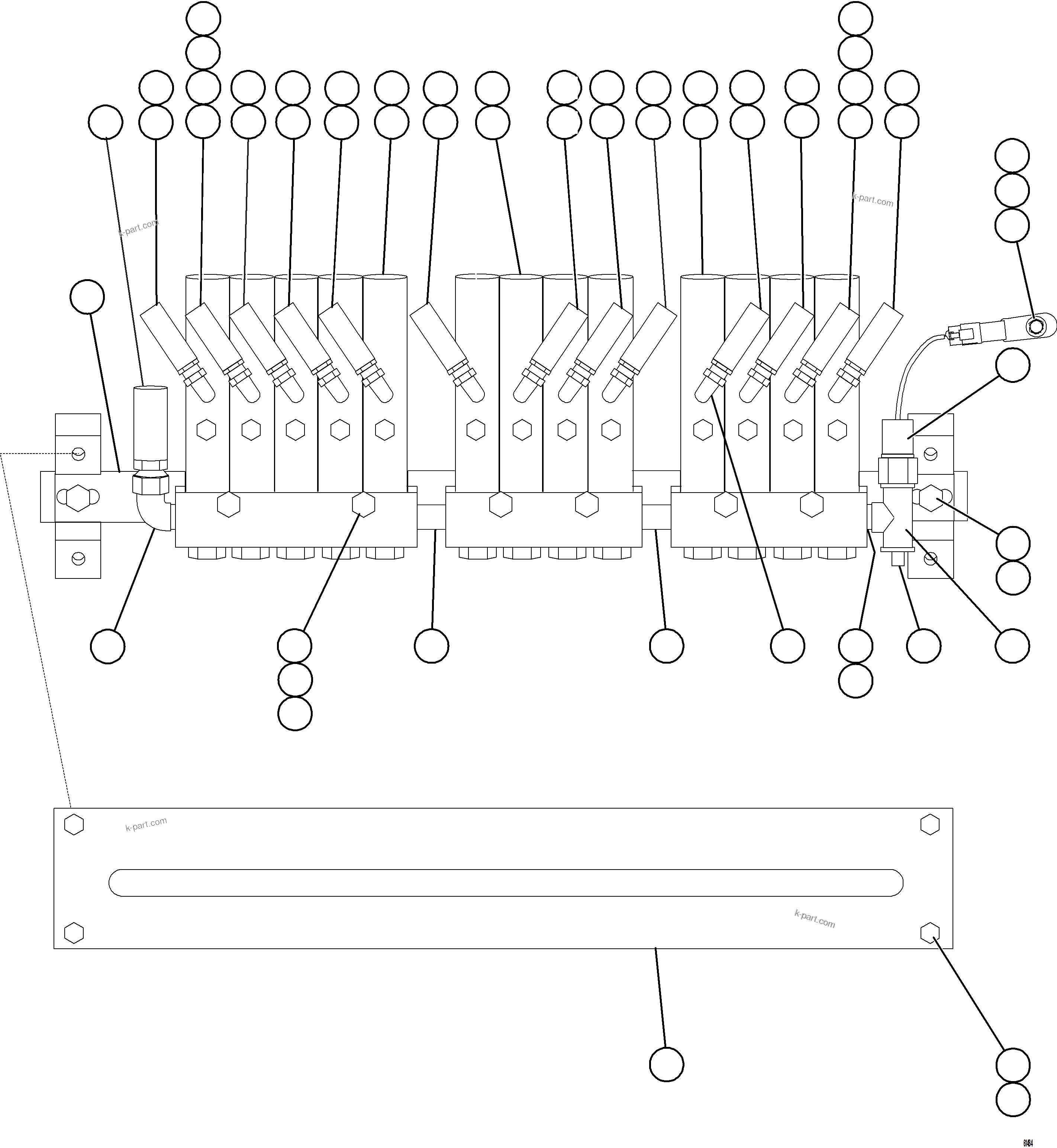 Komatsu parts book diagram for AFE73-B 980E-4 S/N A40031 - A40032 ANTAMINA: AUTOMATIC LUBRICATION SYSTEM - REAR AXLE