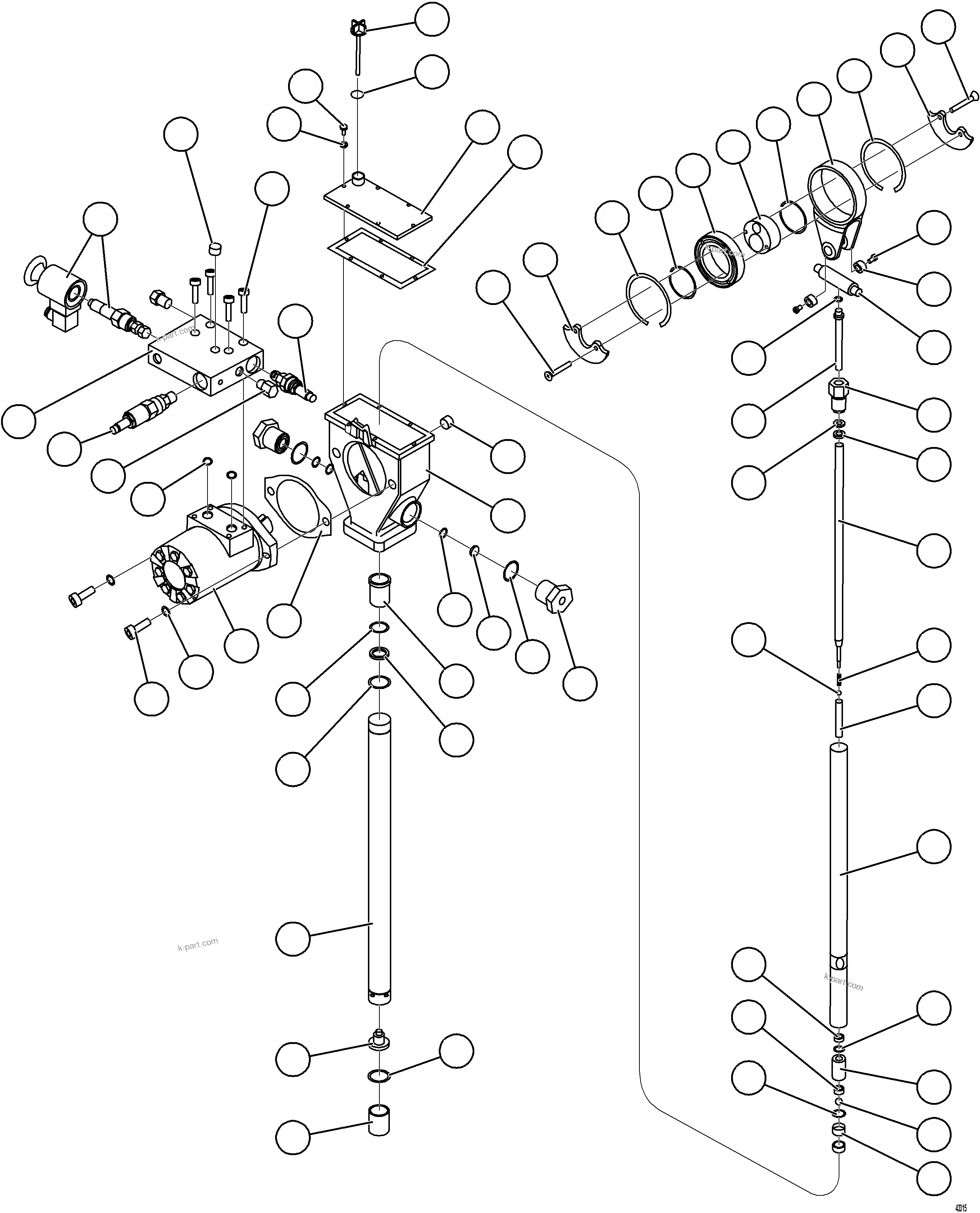 Komatsu parts book diagram for AFE73-B 980E-4 S/N A40031 - A40032 ANTAMINA: LUBE PUMP ASSEMBLY          XA4126