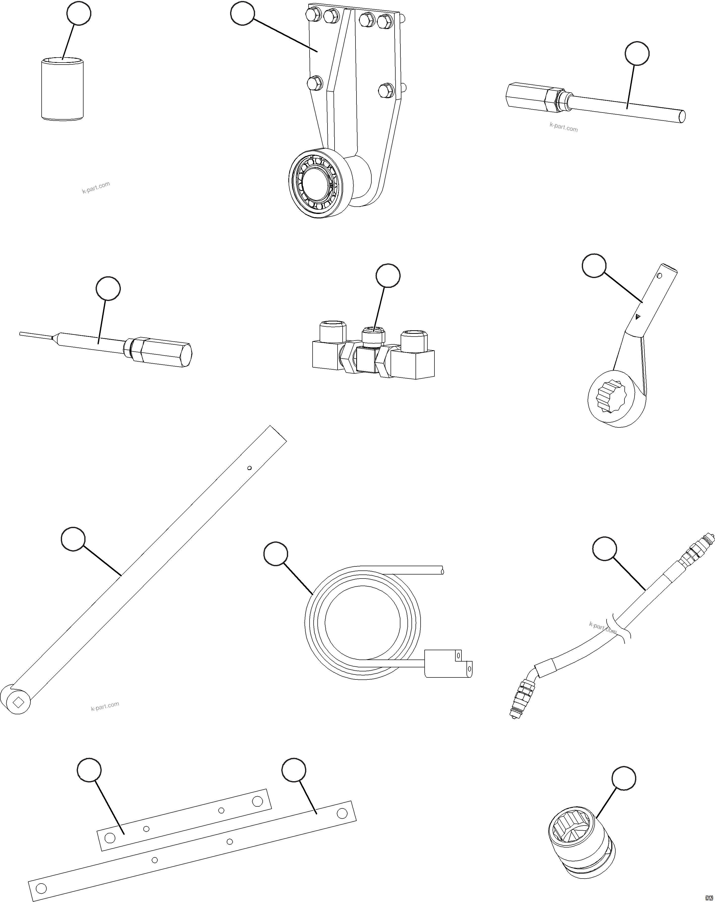 Komatsu parts book diagram for AFE73-B 980E-4 S/N A40031 - A40032 ANTAMINA: TOOL GROUP    1/2