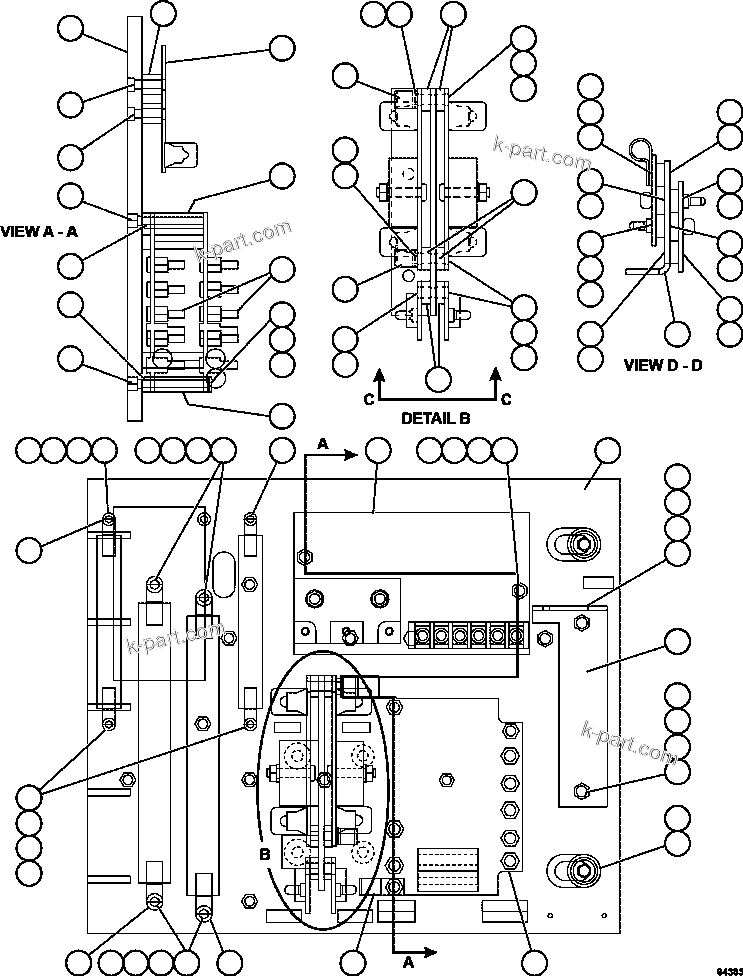 Komatsu parts book diagram for AFE73-B 980E-4 S/N A40031 - A40032 ANTAMINA: AFSE PANEL COVER ASSEMBLY  1/2   58B-43-00480