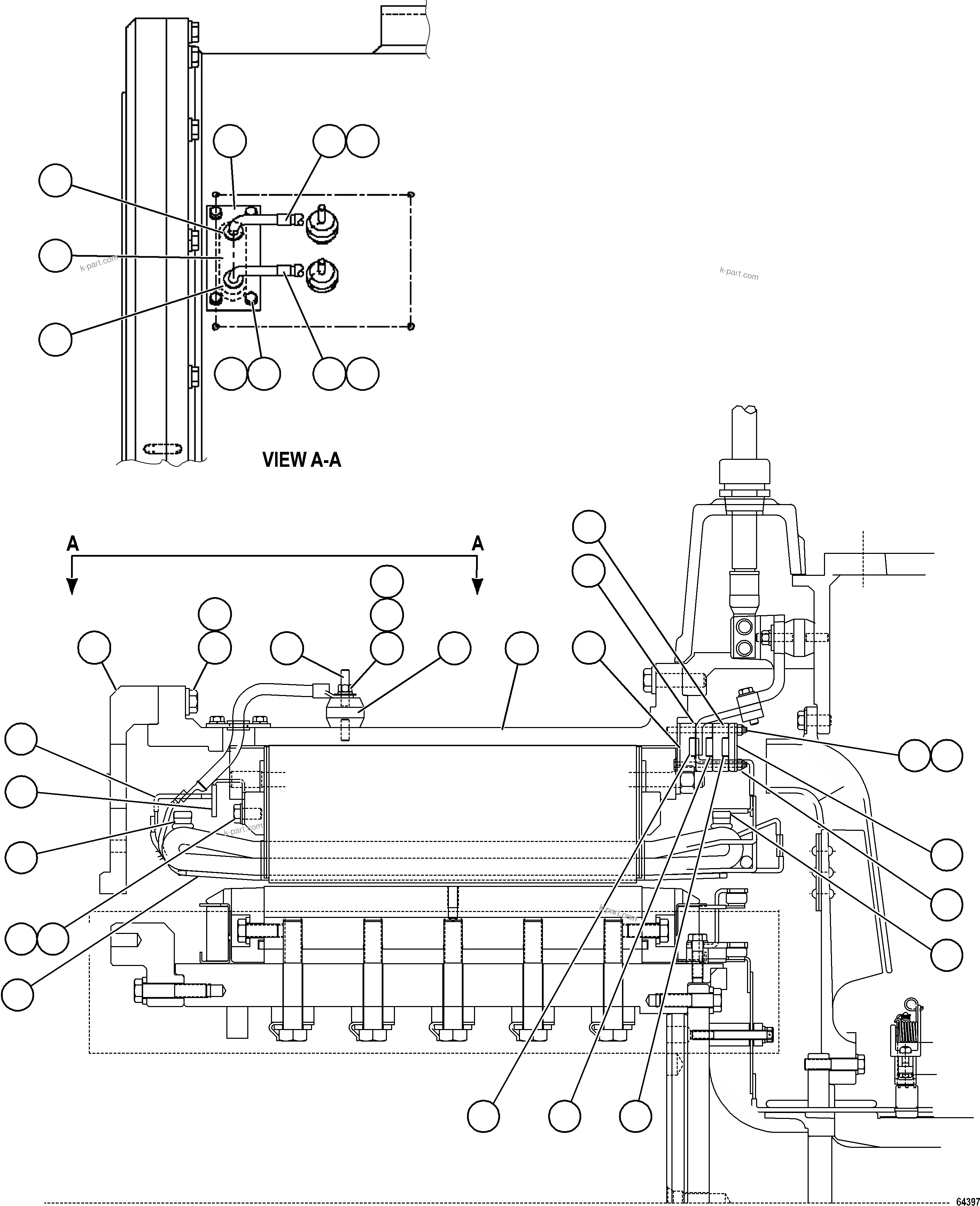 Komatsu parts book diagram for AFE73-B 980E-4 S/N A40031 - A40032 ANTAMINA: STATOR ASSEMBLY    58B-06-01830