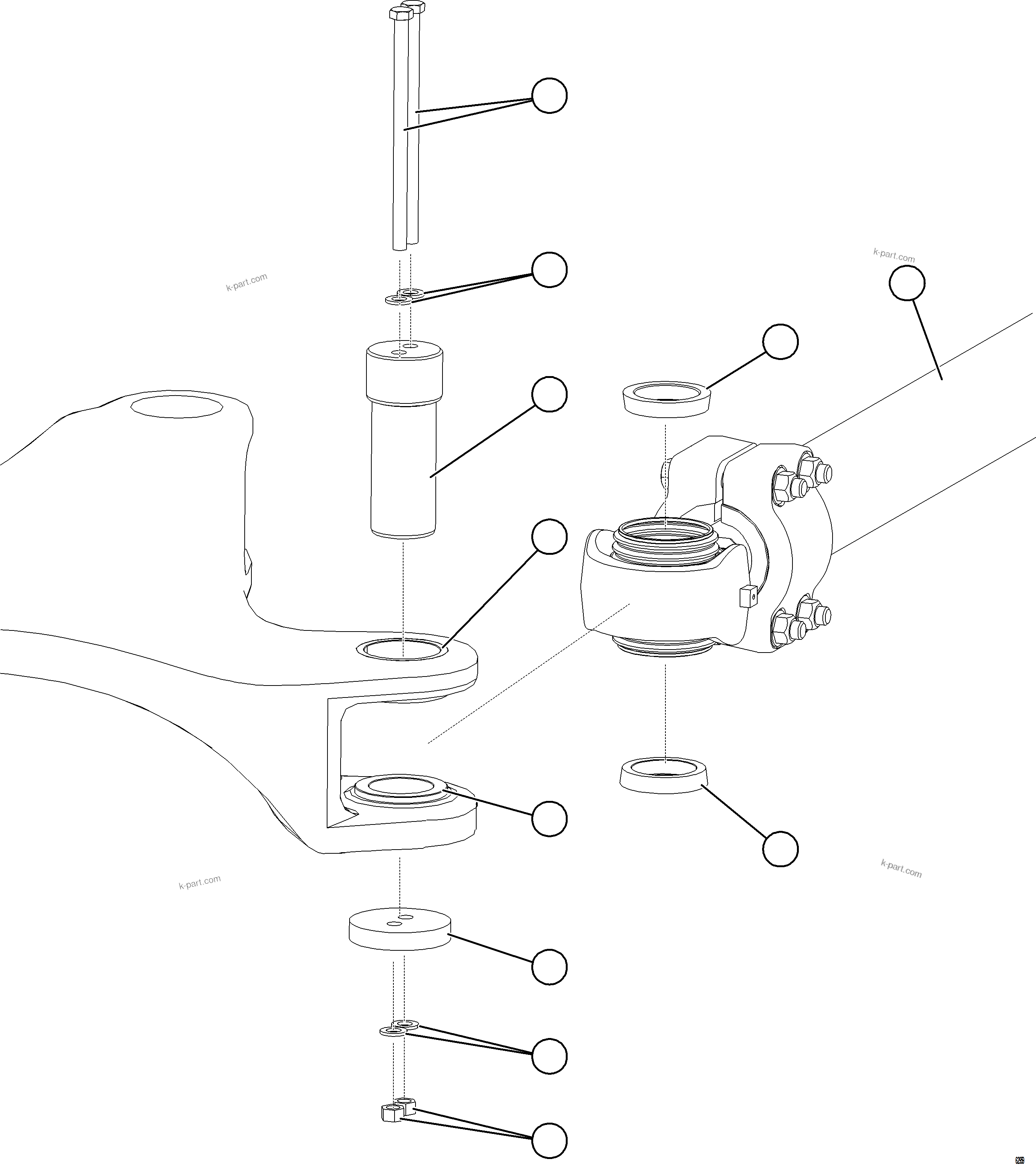Komatsu parts book diagram for AFE73-F 980E-4 S/N A40071 COLLAHUASI: TIE ROD INSTALLATION