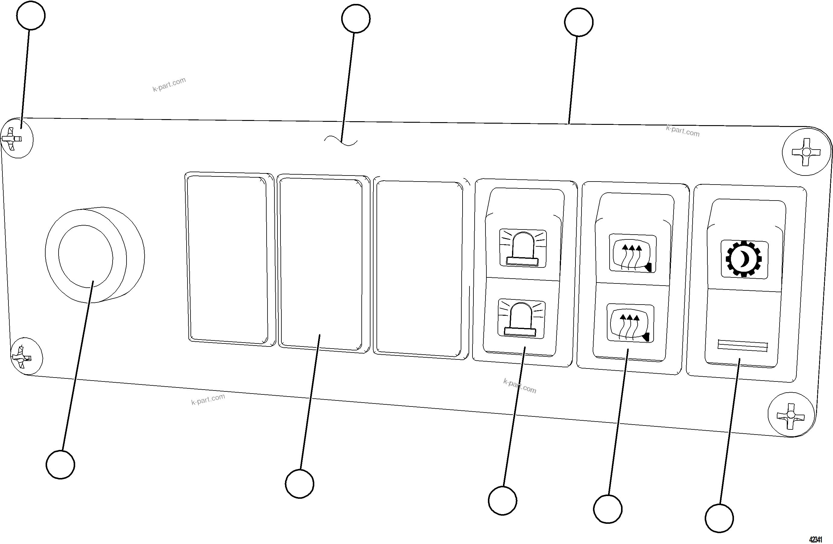 Komatsu parts book diagram for AFE73-F 980E-4 S/N A40071 COLLAHUASI: LOWER RH DASH MODULE