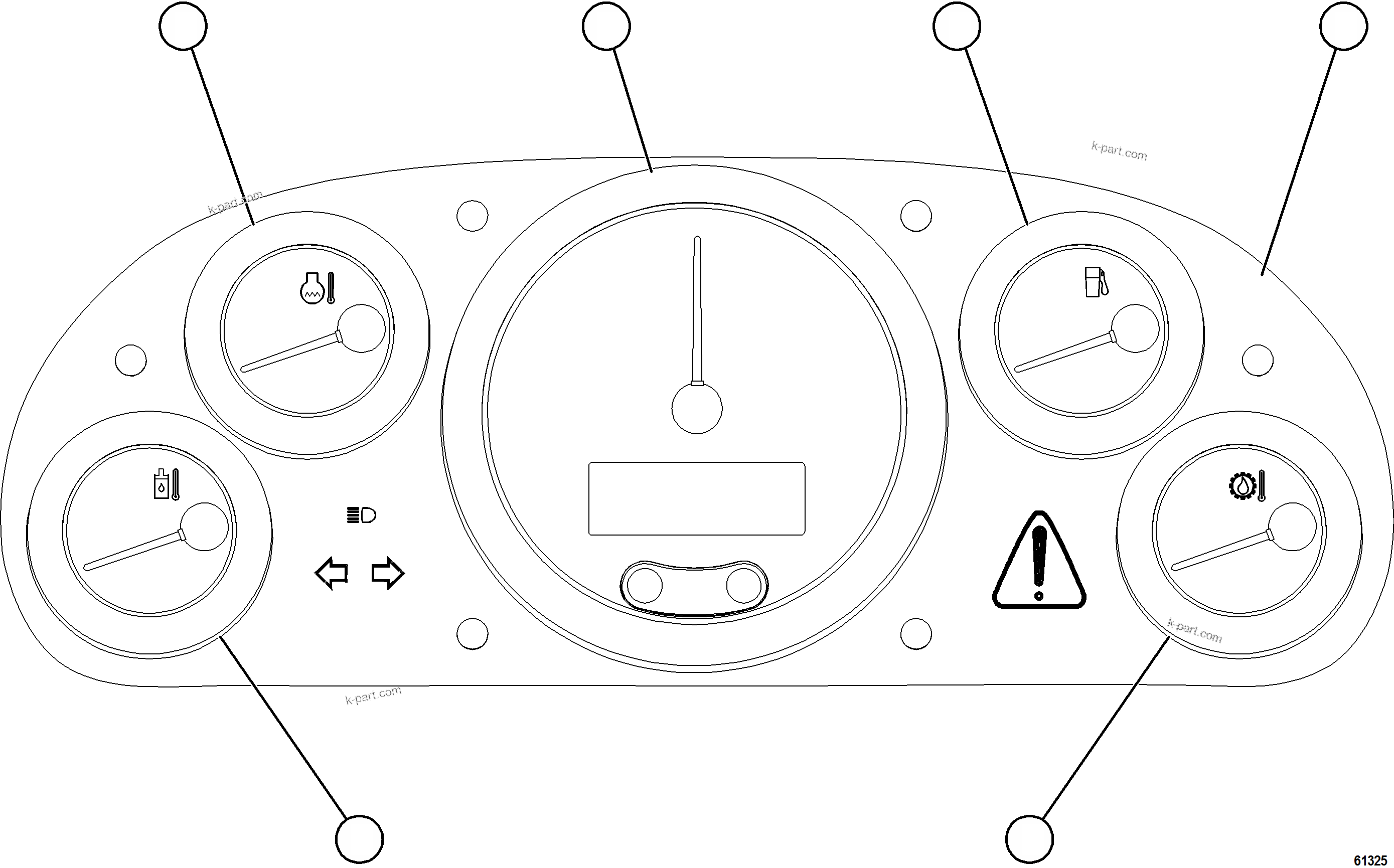Komatsu parts book diagram for AFE73-F 980E-4 S/N A40071 COLLAHUASI: GAUGE PANEL