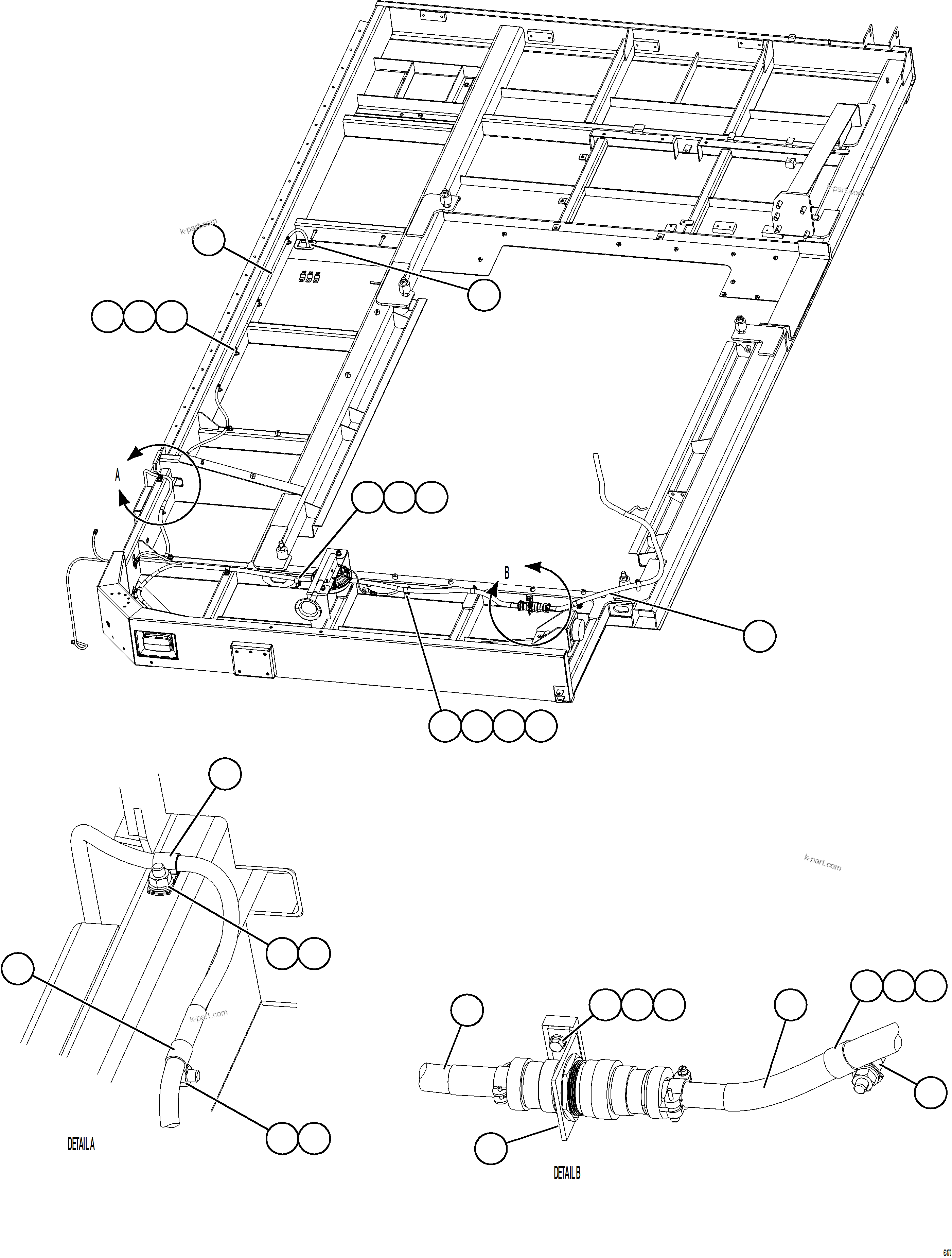 Komatsu parts book diagram for AFE73-F 980E-4 S/N A40071 COLLAHUASI: LH DECK WIRING