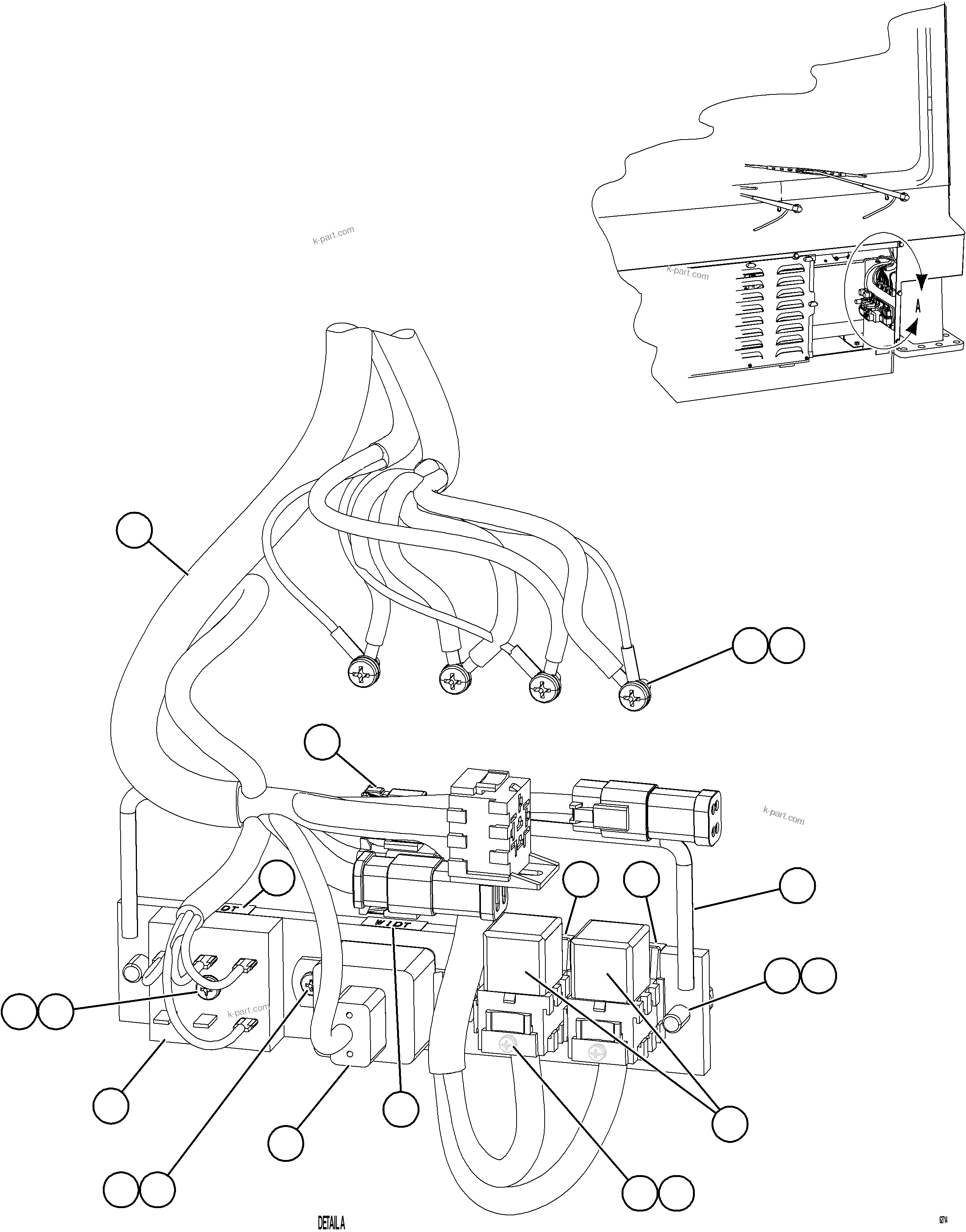 Komatsu parts book diagram for AFE73-F 980E-4 S/N A40071 COLLAHUASI: WIPER/WASHER TIMER DELAY MODULES