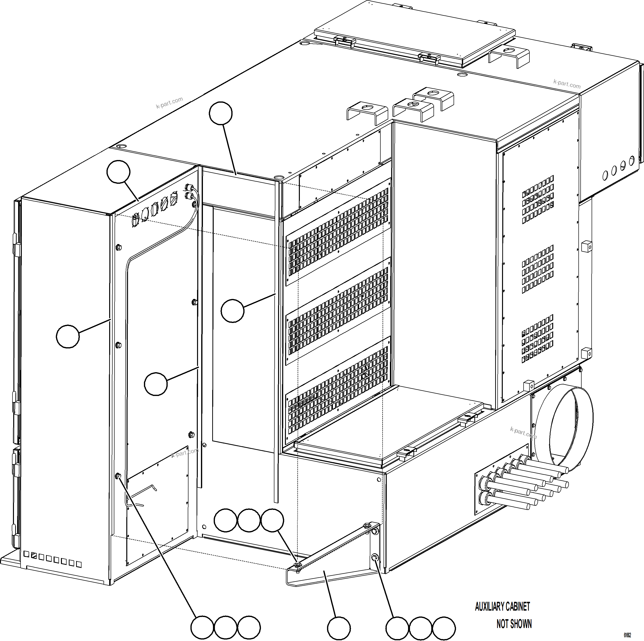 Komatsu parts book diagram for AFE73-F 980E-4 S/N A40071 COLLAHUASI: AUXILIARY CONTROL CABINET INSTALLATION
