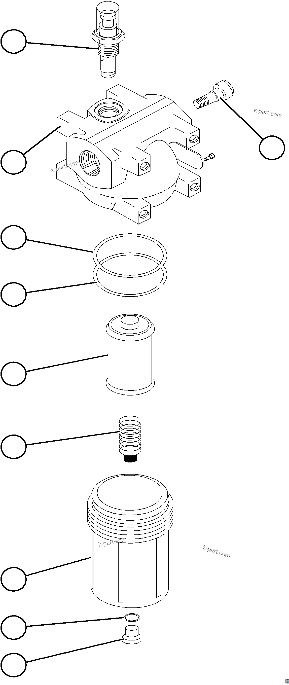 Komatsu parts book diagram for AFE73-F 980E-4 S/N A40071 COLLAHUASI: HYDRAULIC FILTER ASSEMBLY    PC0811