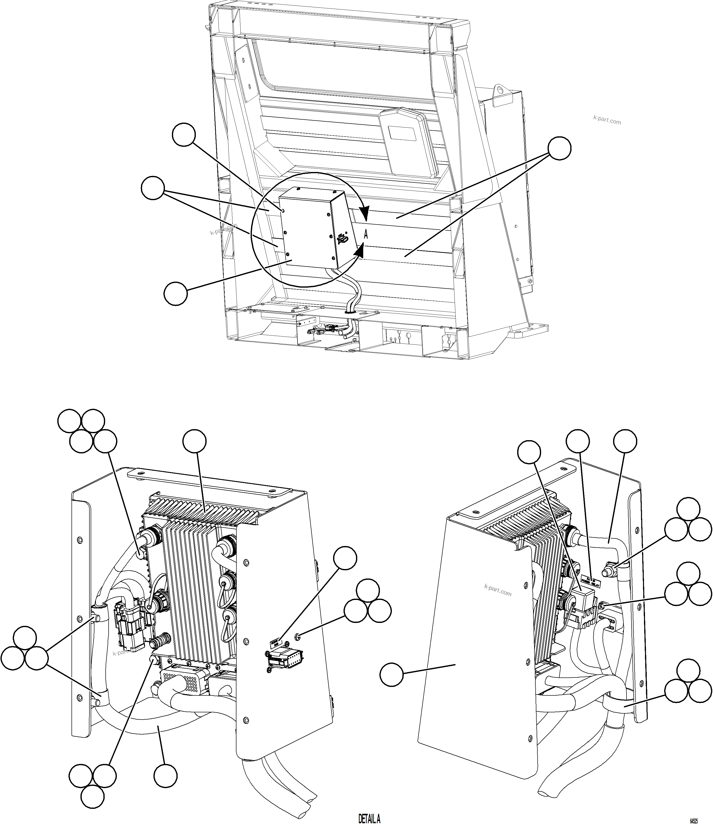 Komatsu parts book diagram for AFE73-F 980E-4 S/N A40071 COLLAHUASI: KOMVISION CONTROLLER BOX