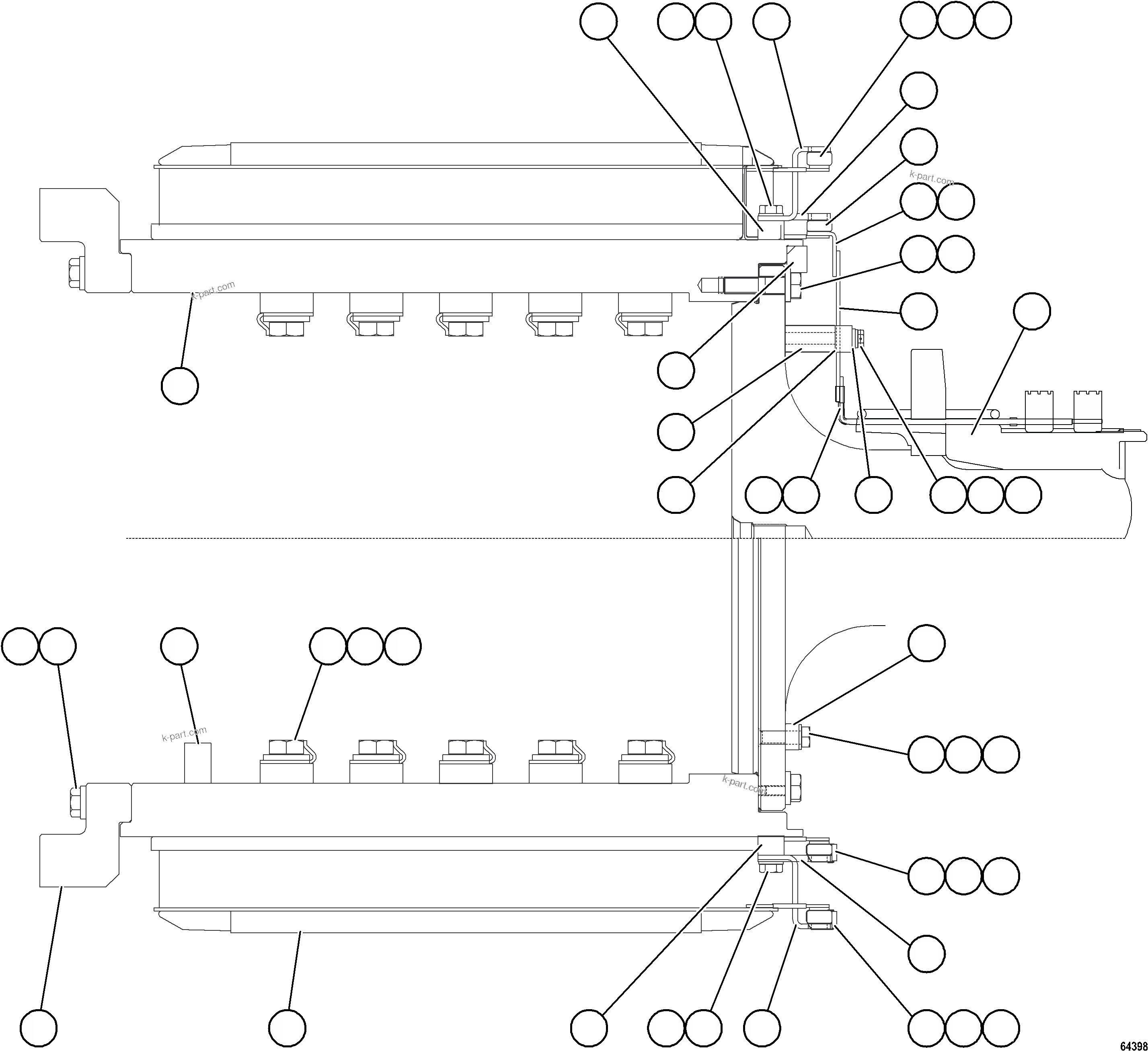 Komatsu parts book diagram for AFE73-F 980E-4 S/N A40071 COLLAHUASI: ROTOR ASSEMBLY    XA4413