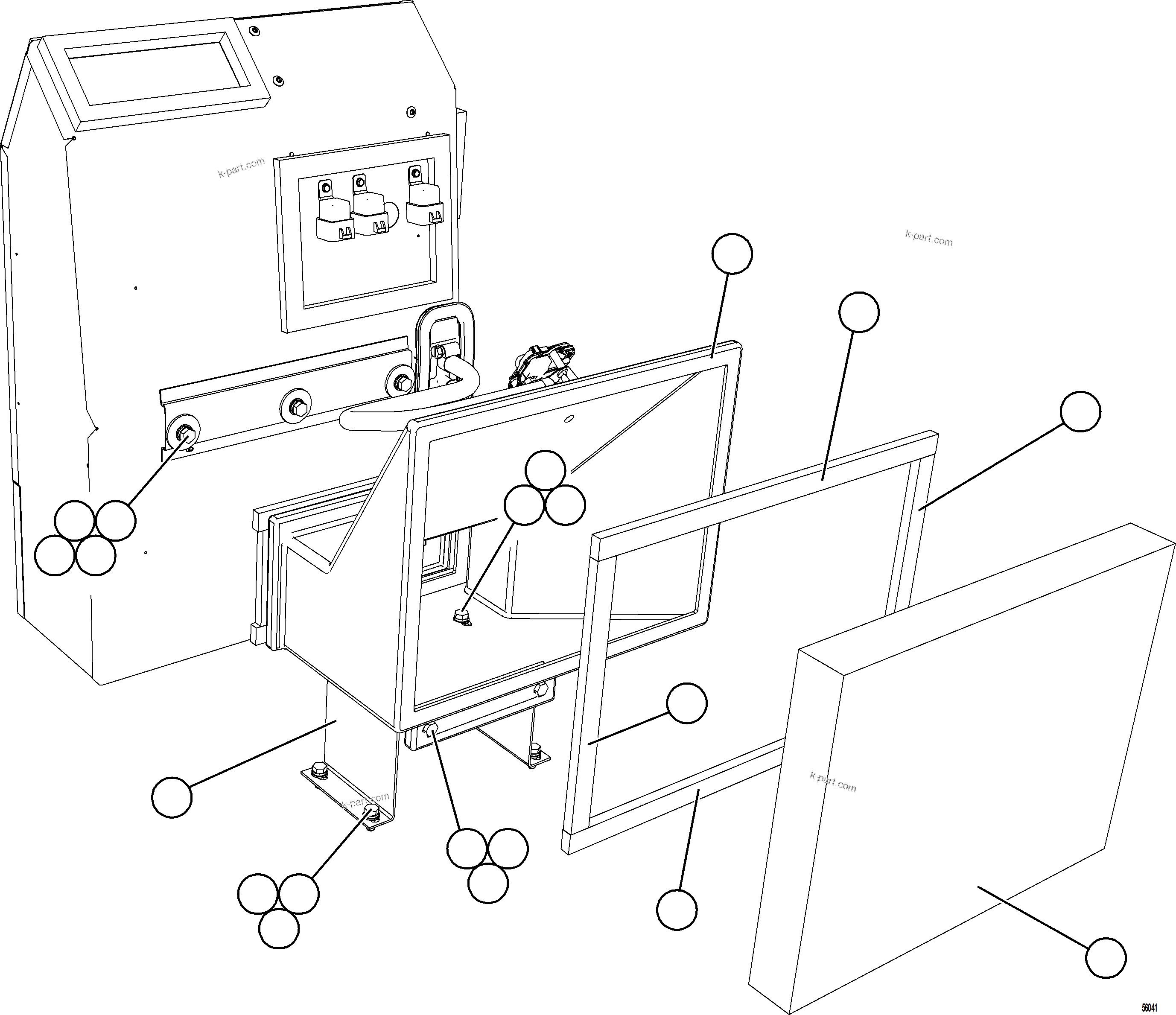 Komatsu parts book diagram for AFE73-J 980E-4 S/N A40124 & A40131 - A40133 EPSA: HVAC INSTALLATION    1/2