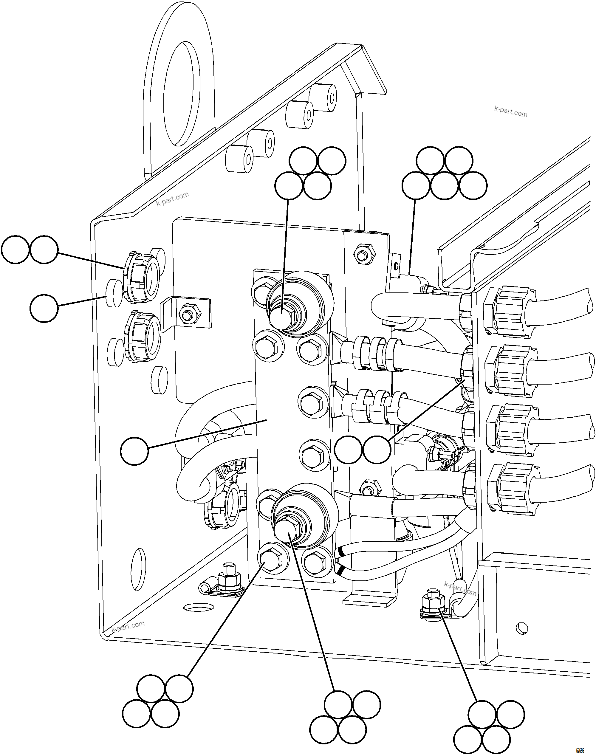 Komatsu parts book diagram for AFE73-J 980E-4 S/N A40124 & A40131 - A40133 EPSA: BATTERY BOX    6/6
