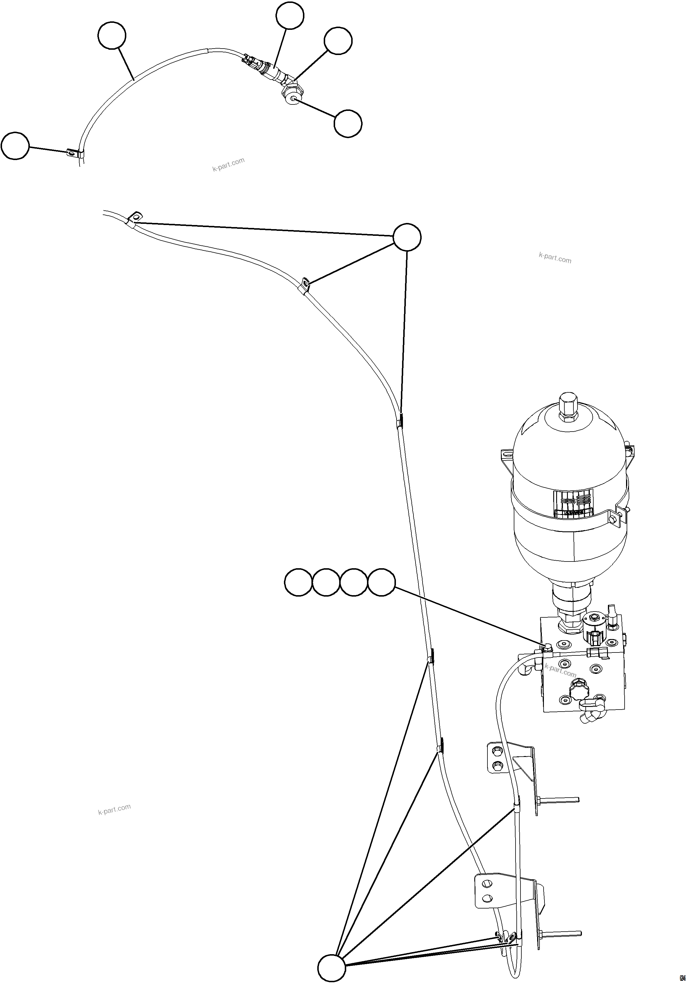 Komatsu parts book diagram for AFE73-J 980E-4 S/N A40124 & A40131 - A40133 EPSA: ACCESSORY DRIVE WIRING