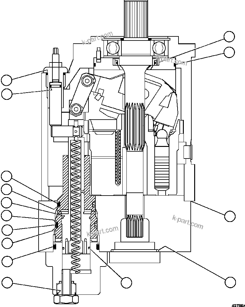 Komatsu parts book diagram for AFE73-J 980E-4 S/N A40124 & A40131 - A40133 EPSA: STEERING PUMP SEAL INSTALLATION    58B-60-00080