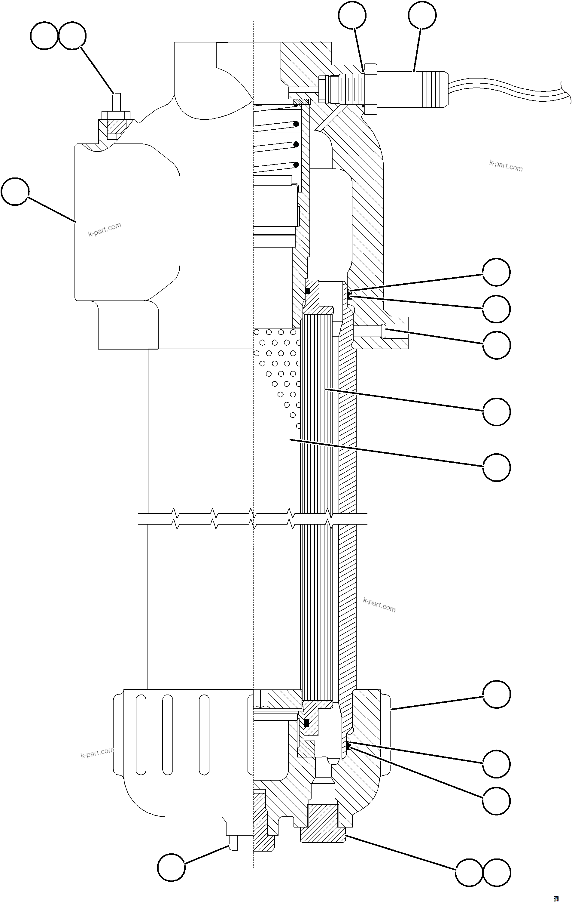 Komatsu parts book diagram for AFE73-J 980E-4 S/N A40124 & A40131 - A40133 EPSA: HYDRAULIC FILTER - HOIST    58E-60-00901