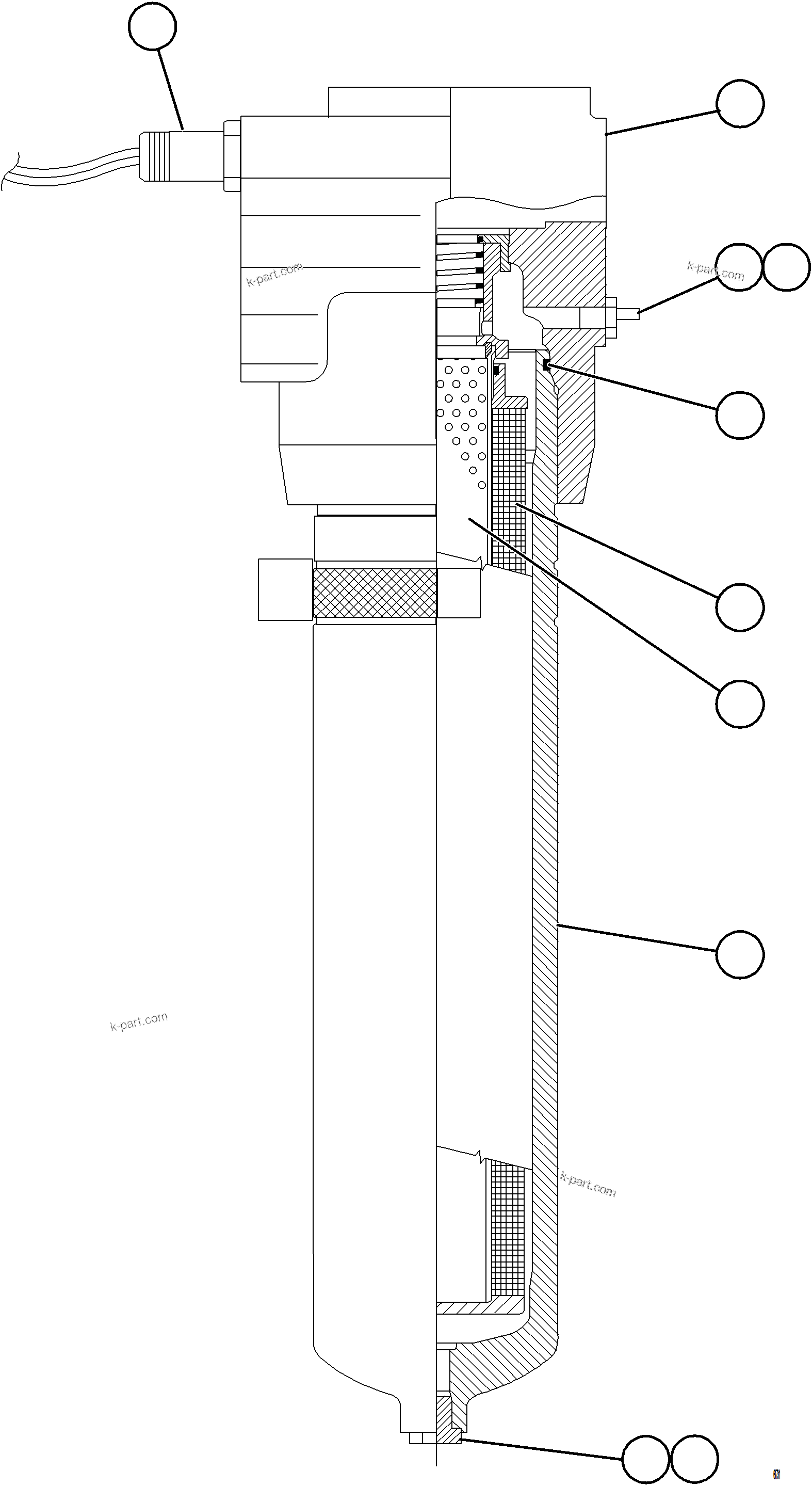 Komatsu parts book diagram for AFE73-J 980E-4 S/N A40124 & A40131 - A40133 EPSA: HYDRAULIC FILTER - STEERING    58F-60-40350