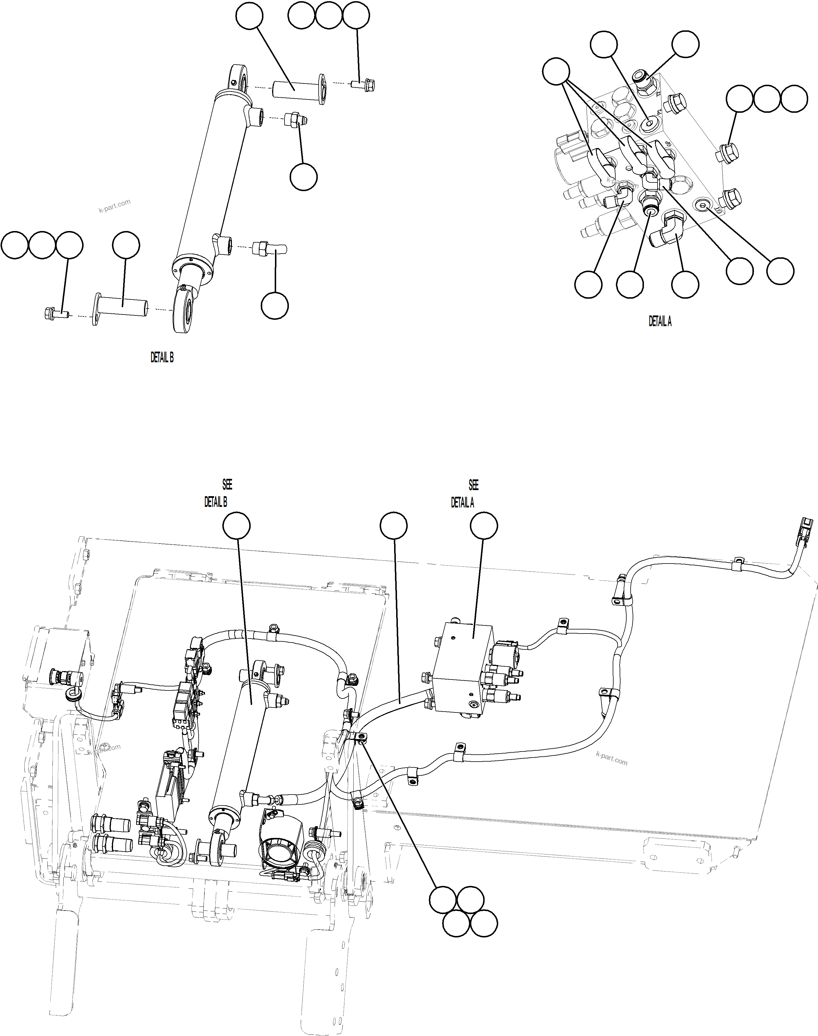 Komatsu parts book diagram for AFE73-J 980E-4 S/N A40124 & A40131 - A40133 EPSA: PLATFORM ASSEMBLY    58B-54-02301    2/3