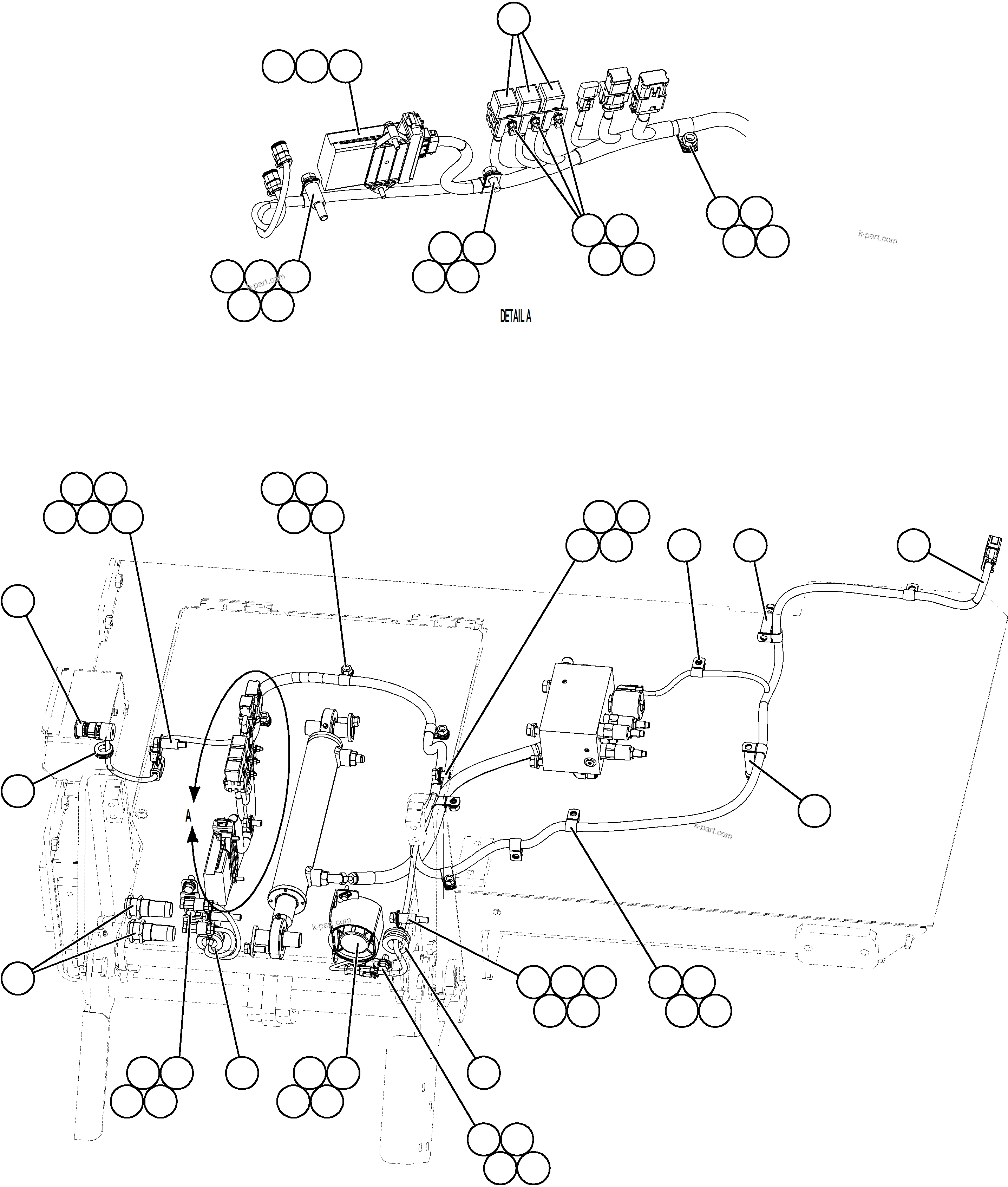 Komatsu parts book diagram for AFE73-J 980E-4 S/N A40124 & A40131 - A40133 EPSA: PLATFORM ASSEMBLY    58B-54-02301    3/3
