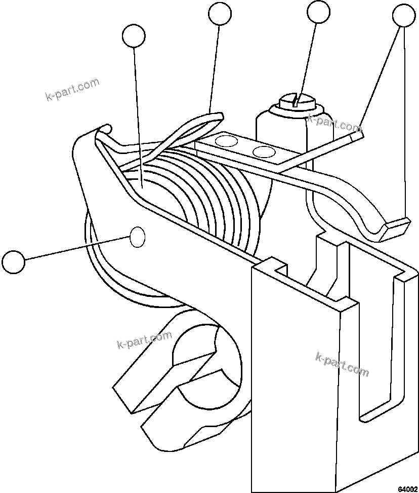 Komatsu parts book diagram for AFE73-J 980E-4 S/N A40124 & A40131 - A40133 EPSA: BRUSH HOLDER ASSEMBLY    VS8587