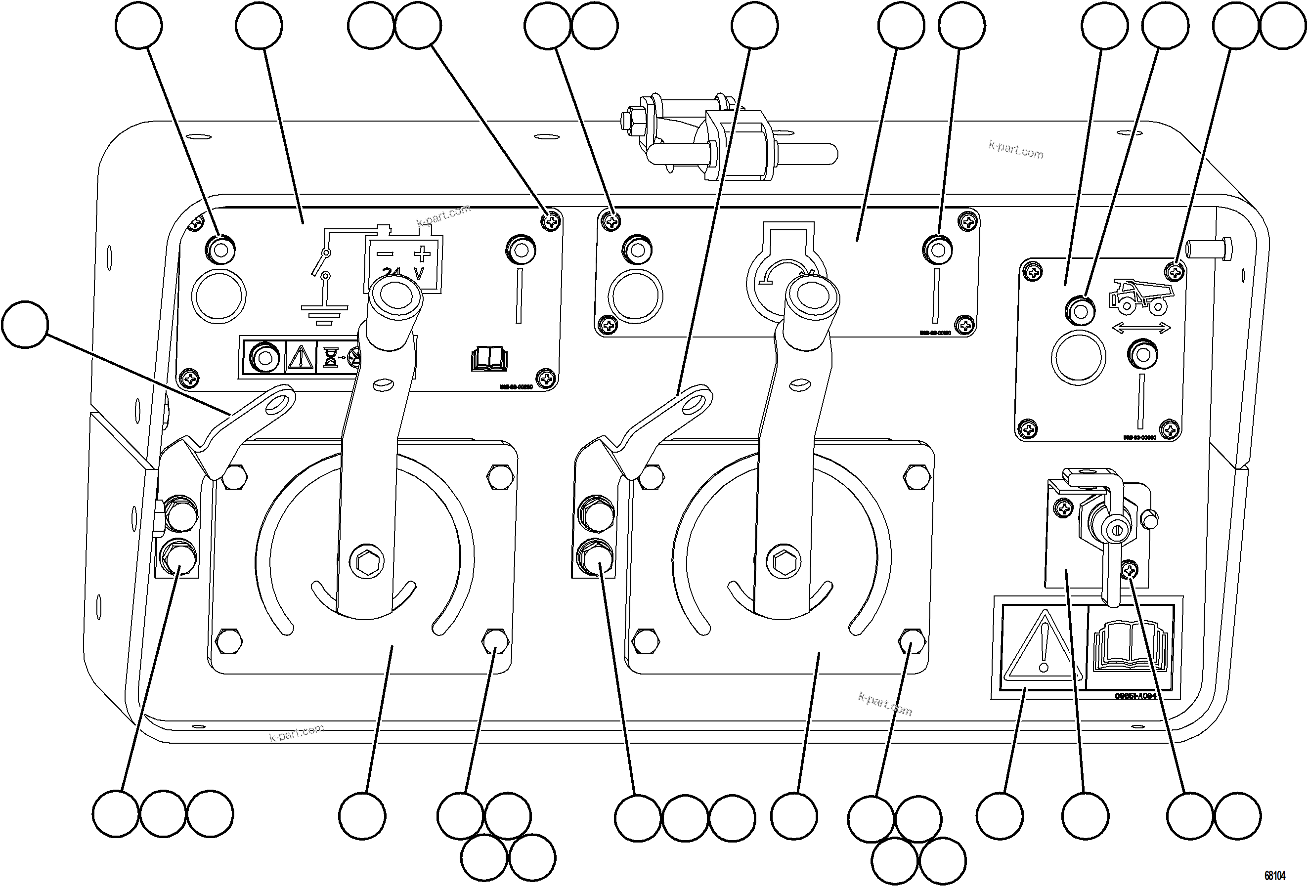 Komatsu parts book diagram for AFE75-B 980E-5 S/N A50006 - A50007 TECK: ISOLATION BOX    1/3