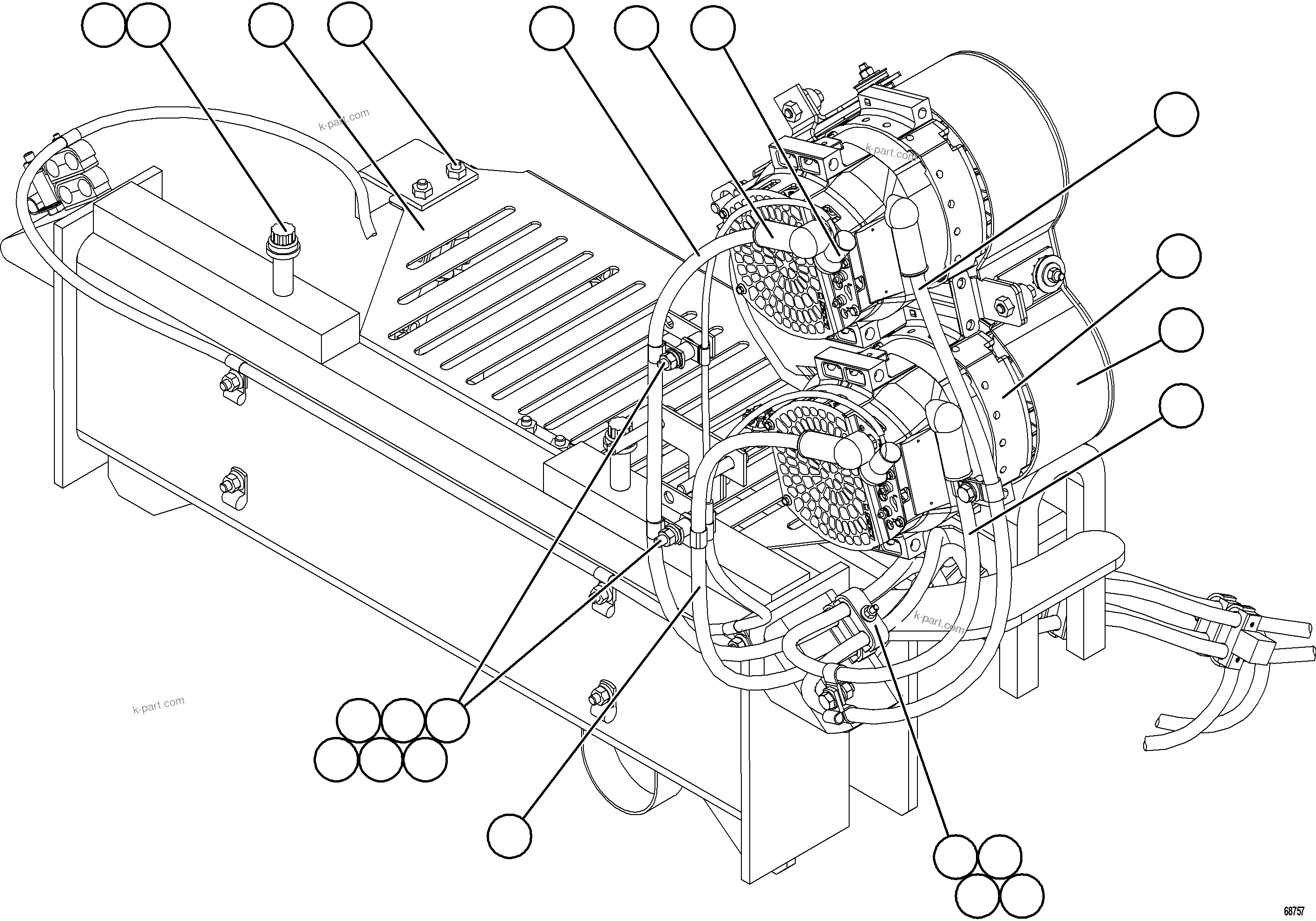 Komatsu parts book diagram for AFE75-B 980E-5 S/N A50006 - A50007 TECK: CHARGING SYSTEM WIRING