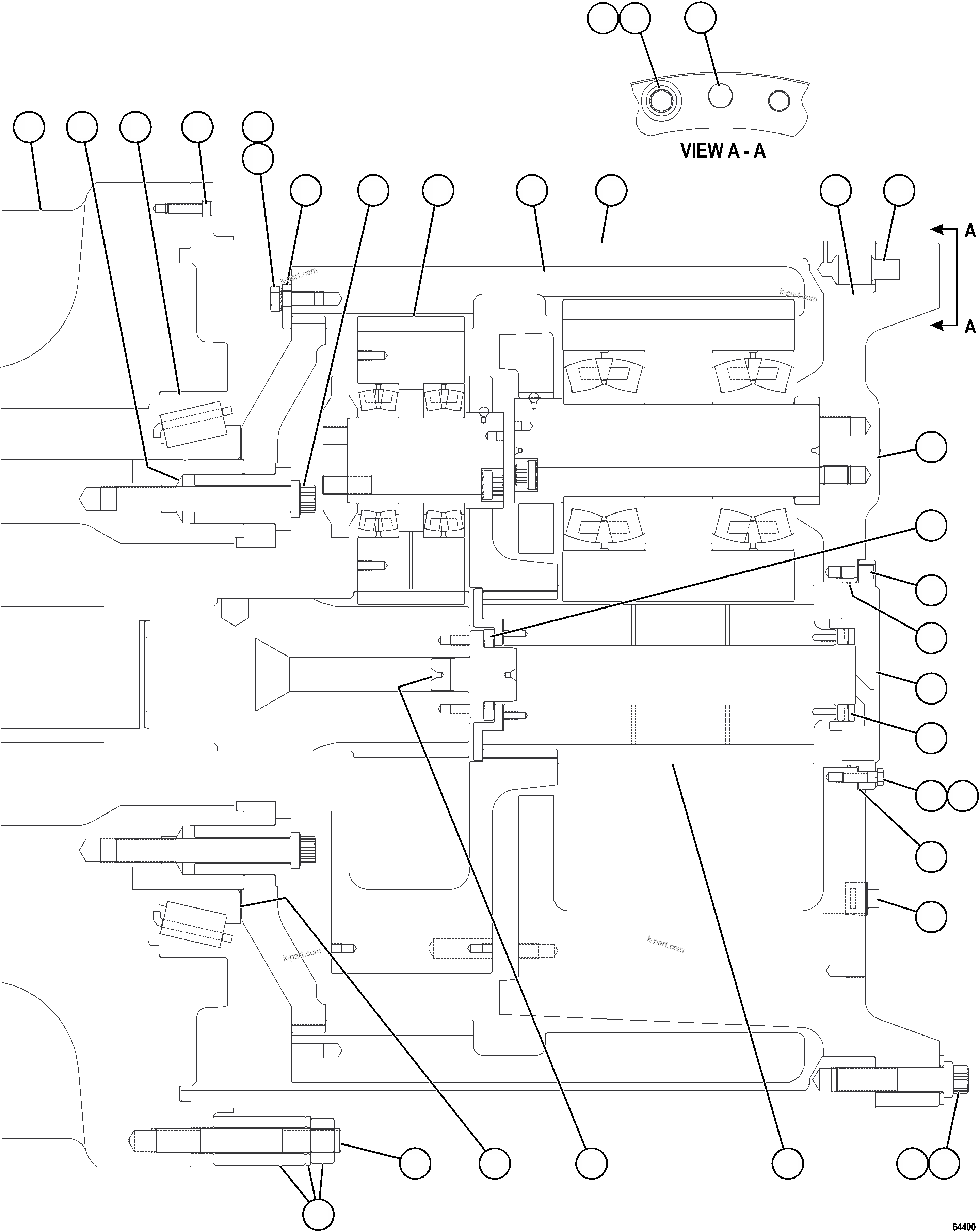 Komatsu parts book diagram for AFE75-B 980E-5 S/N A50006 - A50007 TECK: ELECTRIC WHEEL TRANSMISSION    2/2