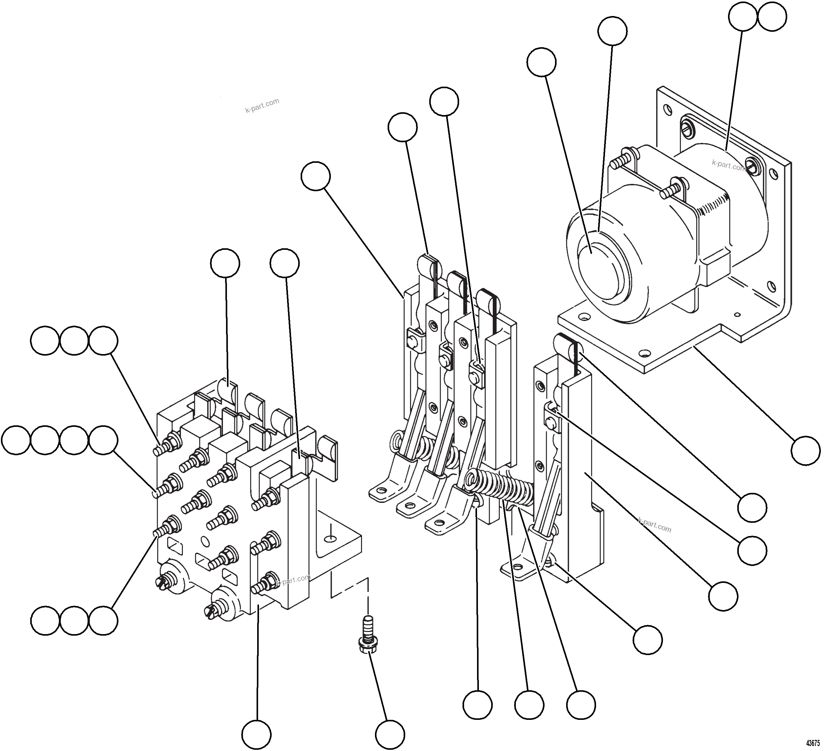 Komatsu parts book diagram for AFE75-B 980E-5 S/N A50006 - A50007 TECK: RELAY - CPR & GFR    VG7043