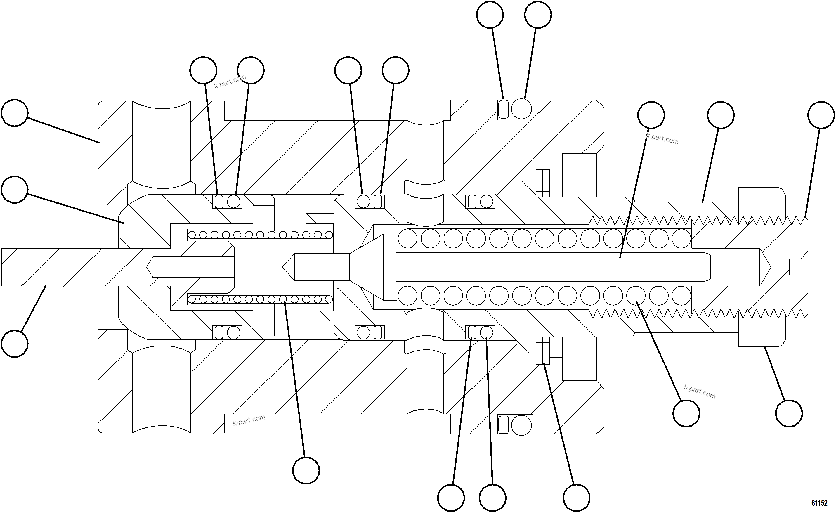Komatsu parts book diagram for AFE75-B 980E-5 S/N A50006 - A50007 TECK: RELIEF VALVE ASSEMBLY    VE3567