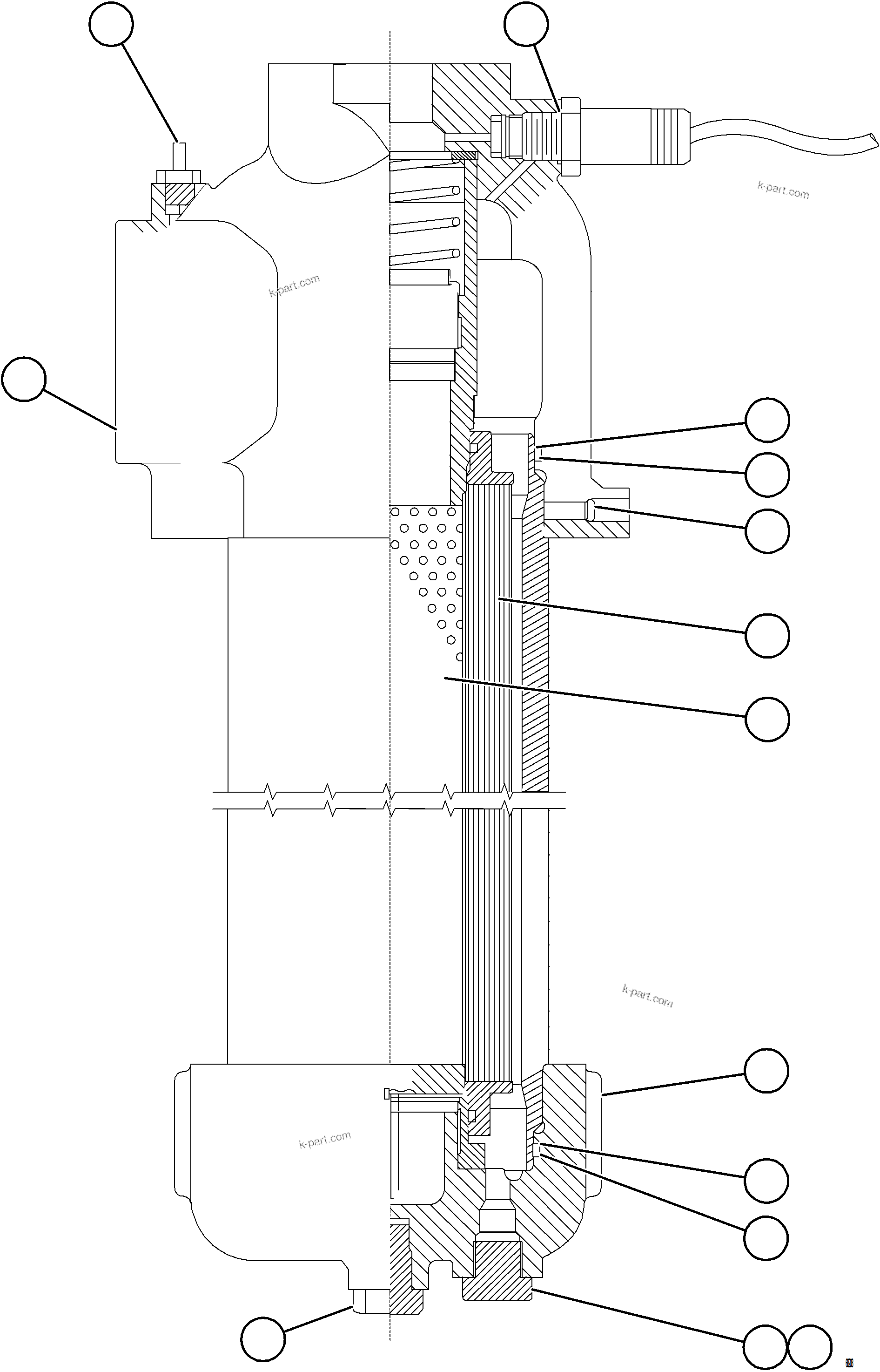 Komatsu parts book diagram for AFE75-B 980E-5 S/N A50006 - A50007 TECK: HYDRAULIC FILTER - HOIST    58E-60-00990