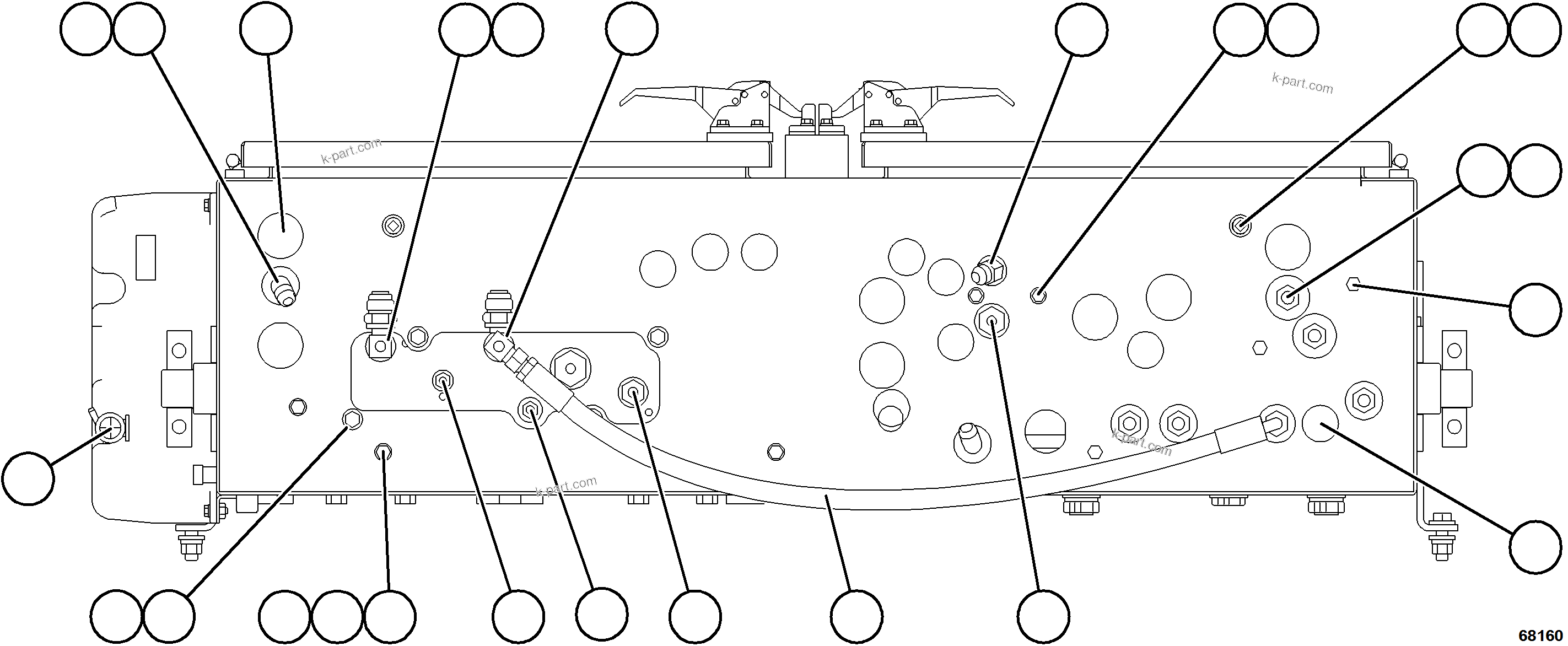 Komatsu parts book diagram for AFE75-B 980E-5 S/N A50006 - A50007 TECK: HYDRAULIC BRAKE CABINET    2/2